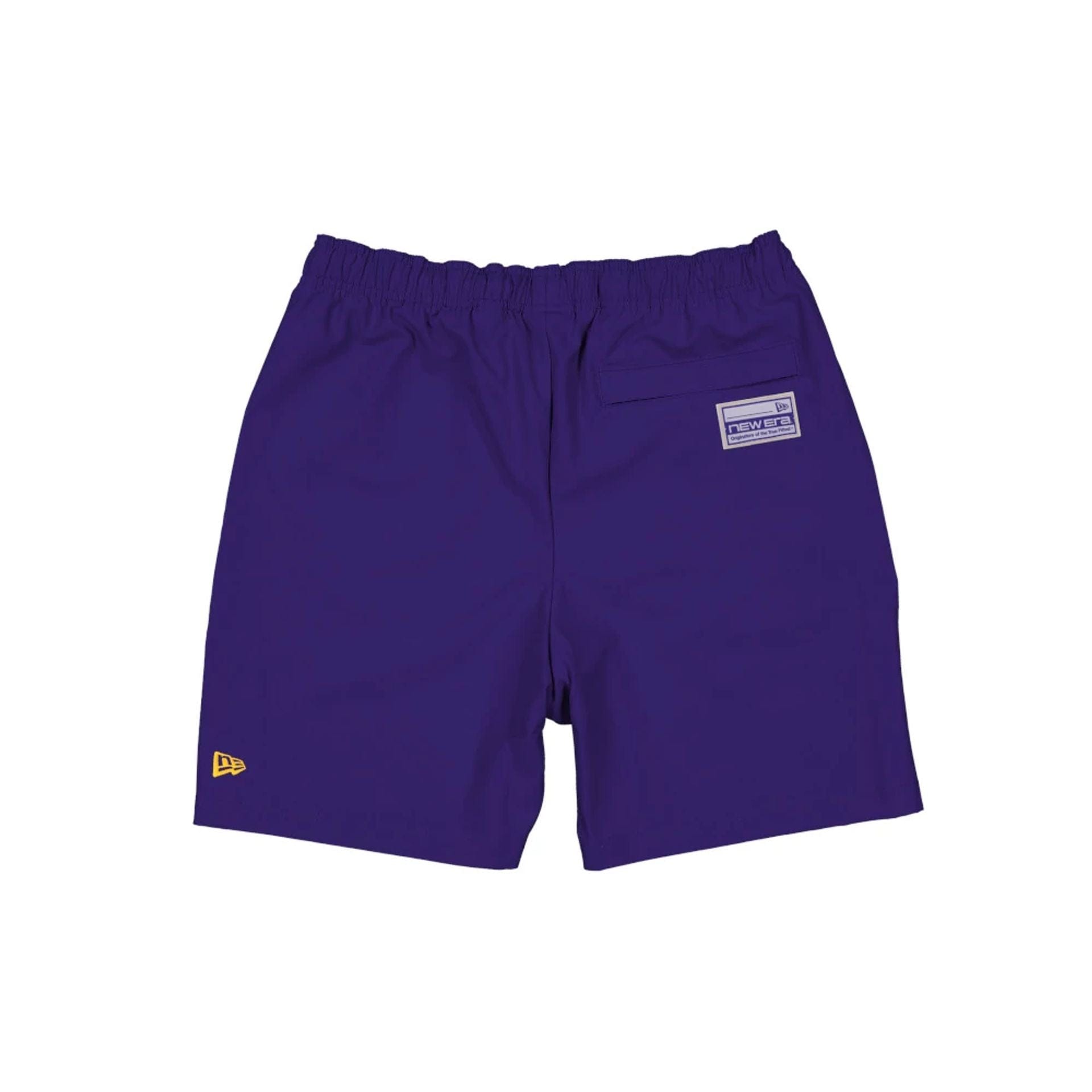 The model is wearing this NBA Match LA Lakers Oversized Shorts in purple. 2