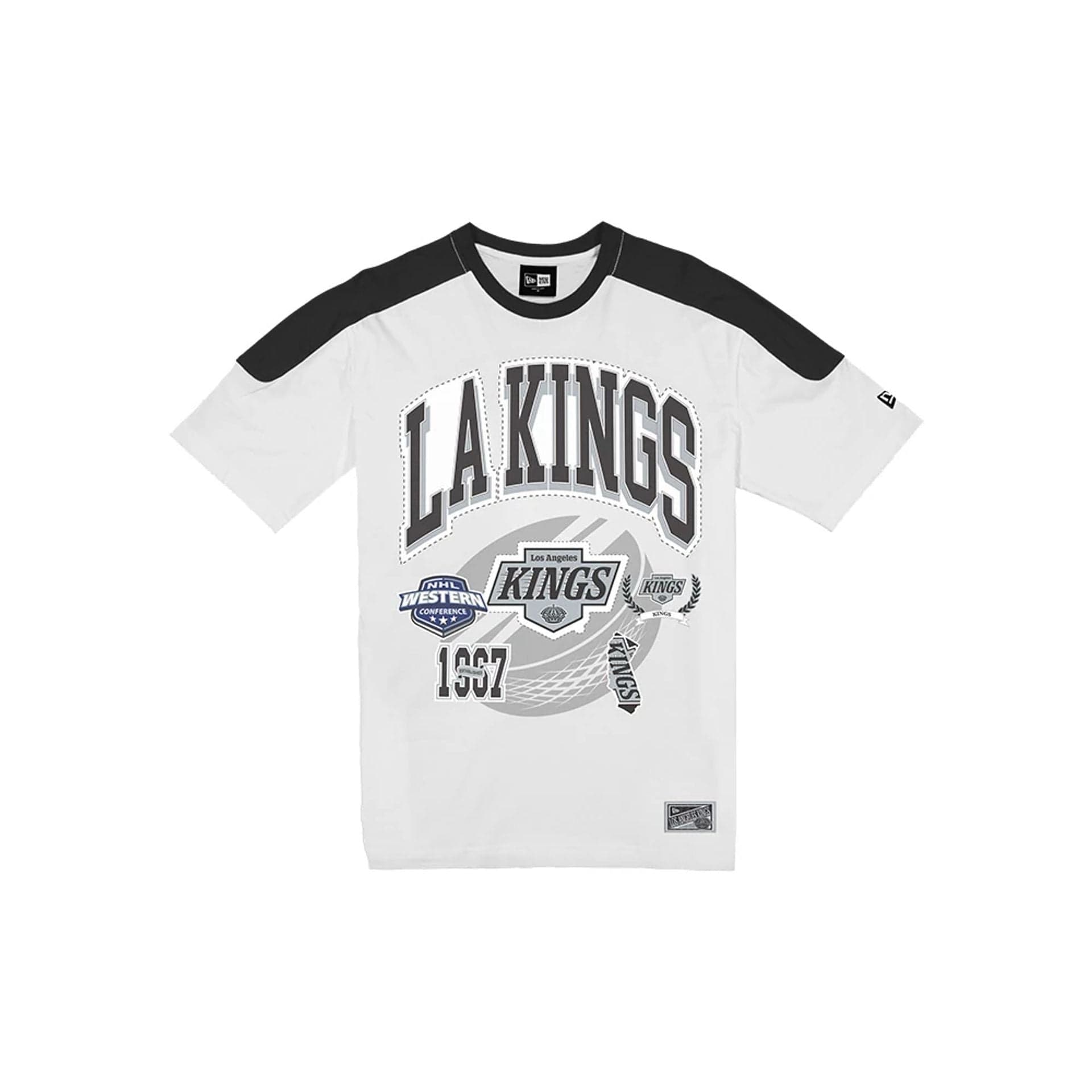 The model is wearing this NHL Sport Classic LA Kings T-Shirt in white. 1