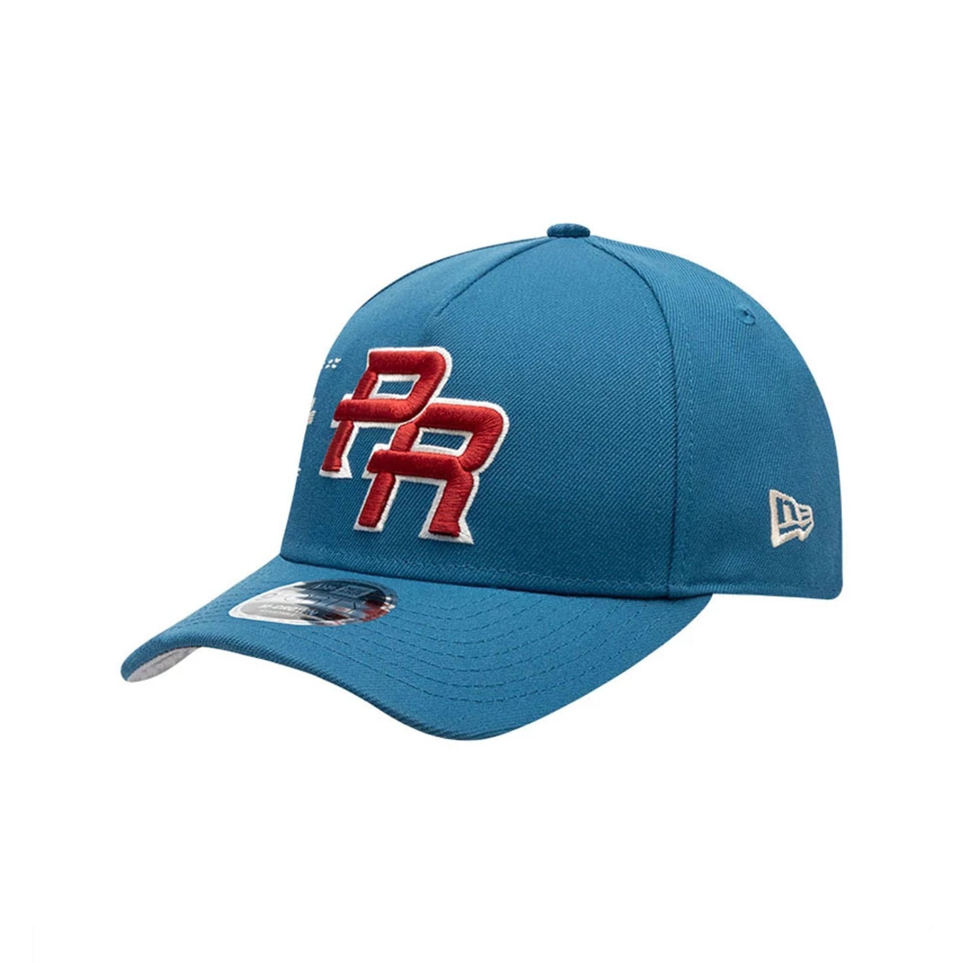 Pictured is this World Baseball Classic Latin Embroidery Puerto Rico 9FORTY M-Crown A-Frame cap in blue. 1
