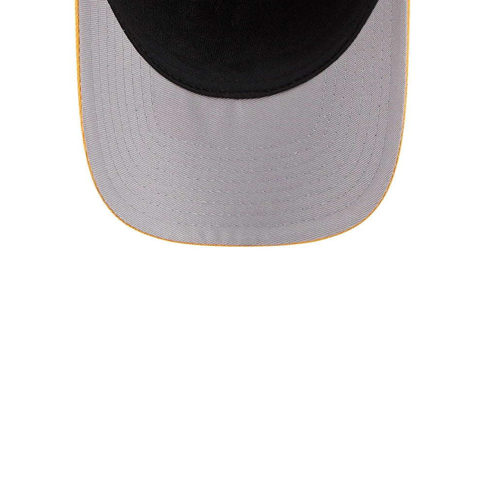 Pictured is this MLB Script Athletics 9FORTY M-Crown A-Frame Adjustable cap in dark green. 2