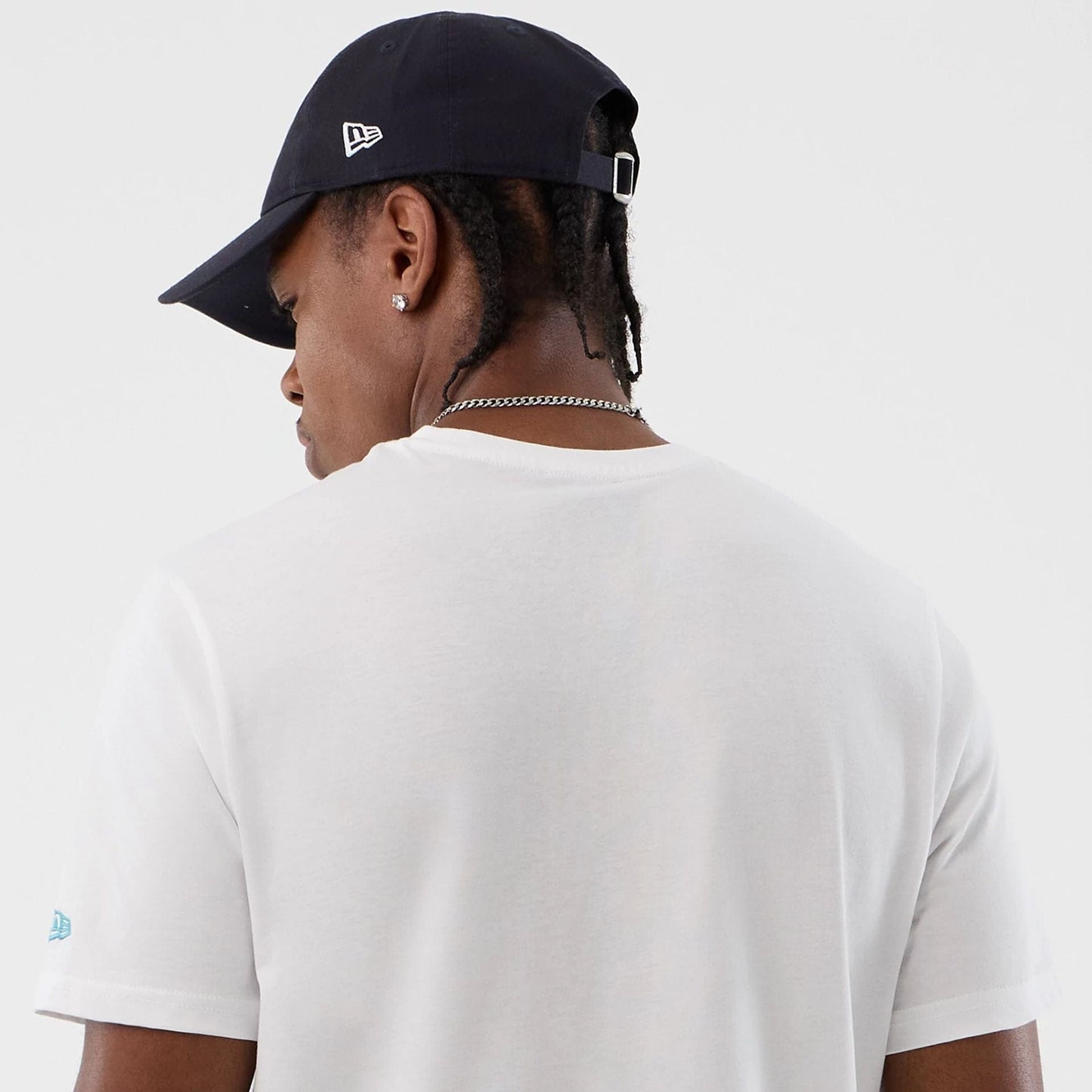 The Male model is wearing New York Yankees MLB Back To School White T-Shirt 7