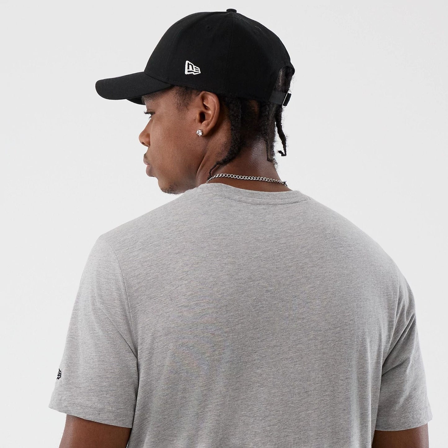 The Male model is wearing New Era Back To School Grey T-Shirt 7