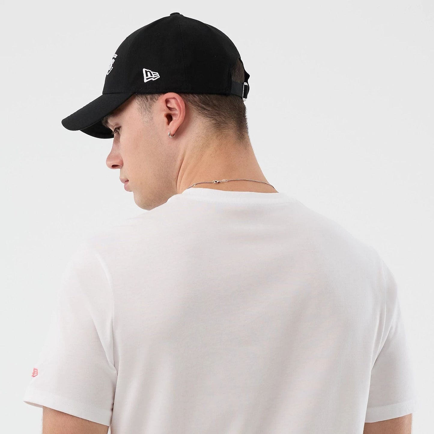 The Male model is wearing LA Lakers NBA Back To School White T-Shirt 7