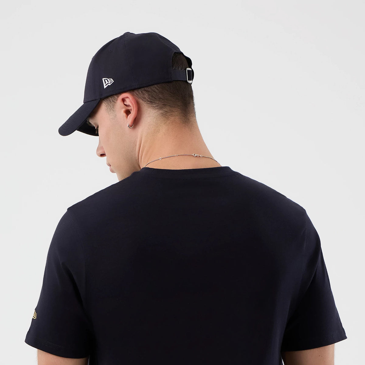 The Male model is wearing New York Yankees MLB Back To School Navy T-Shirt 7