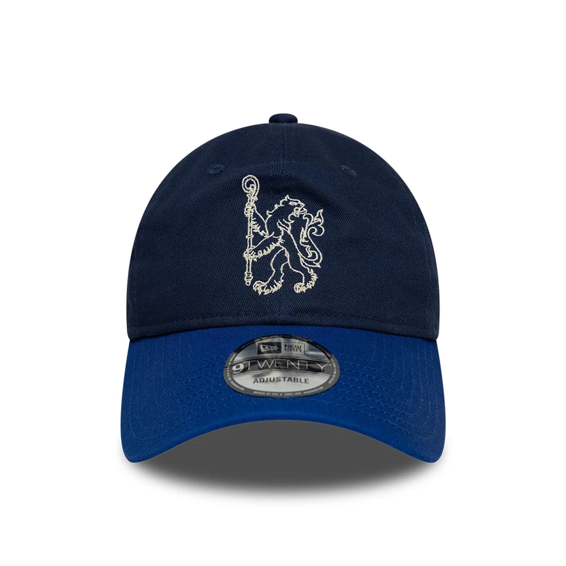 This is a Chelsea FC Lion Crest College Navy 9TWENTY Adjustable Cap 2