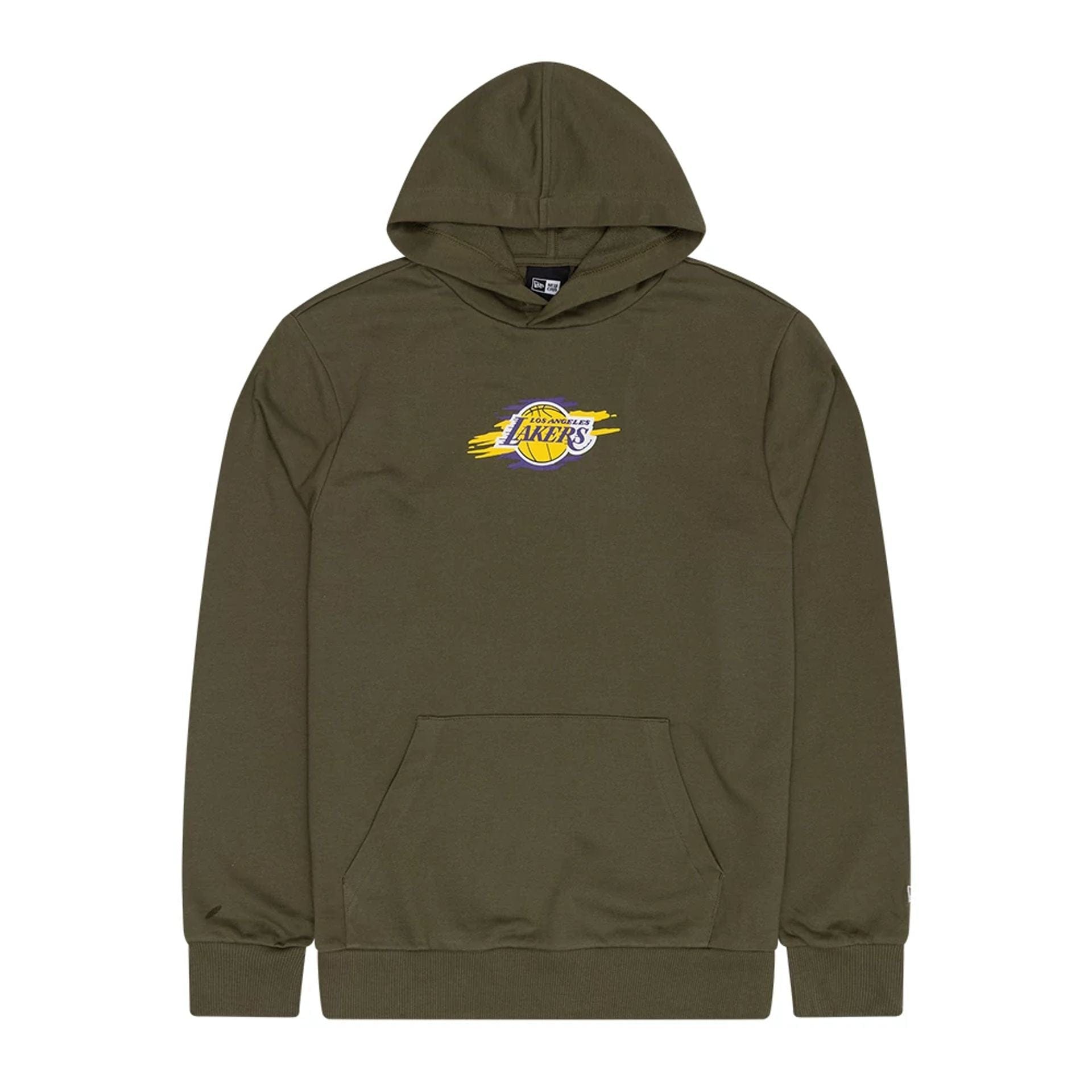 The Male model is wearing LA Lakers NBA Graphic Green Pullover Hoodie 1