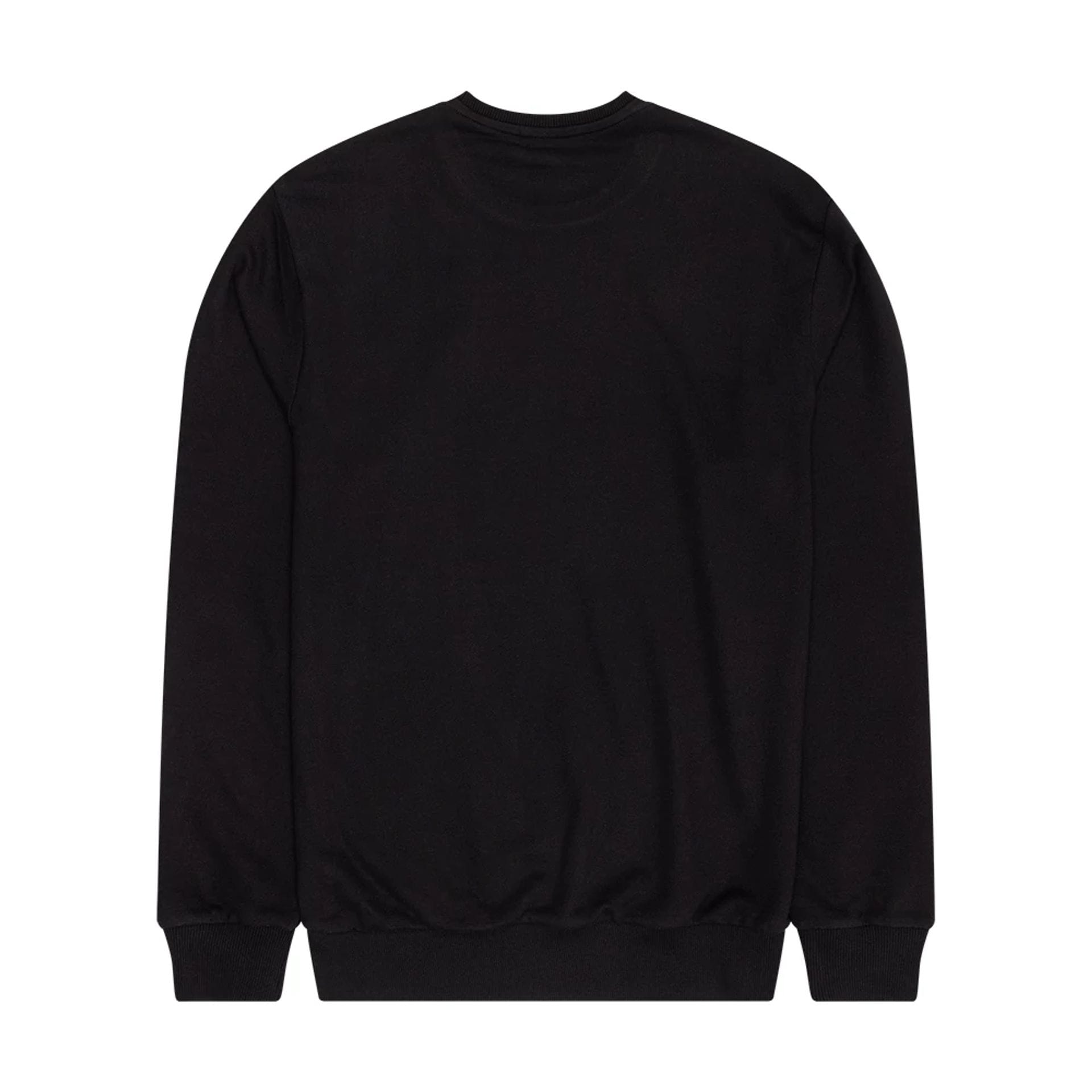 The Male model is wearing Chicago Bulls NBA Outline Black Crew Neck Sweater 2