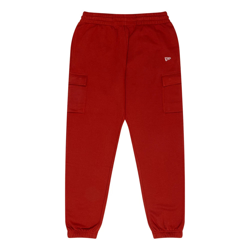 The Male model is wearing New Era Flag Dark Red Cargo Joggers 1