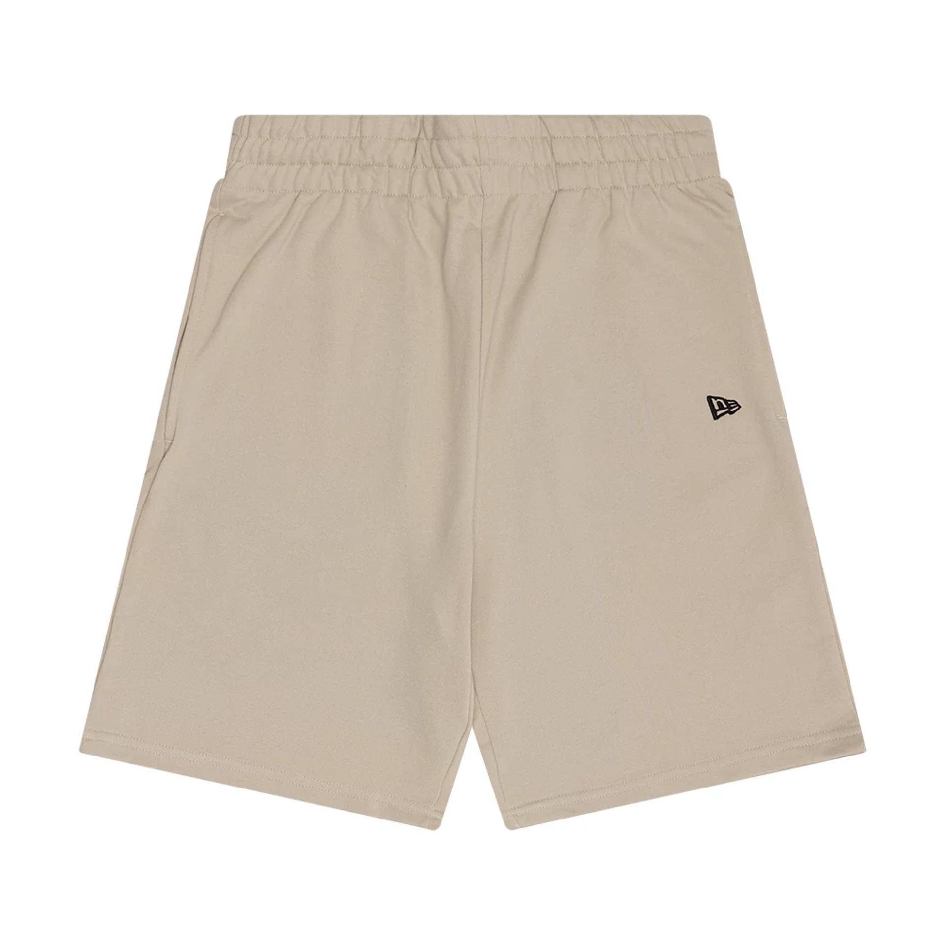 The Male model is wearing New Era Flag Light Beige Shorts 1