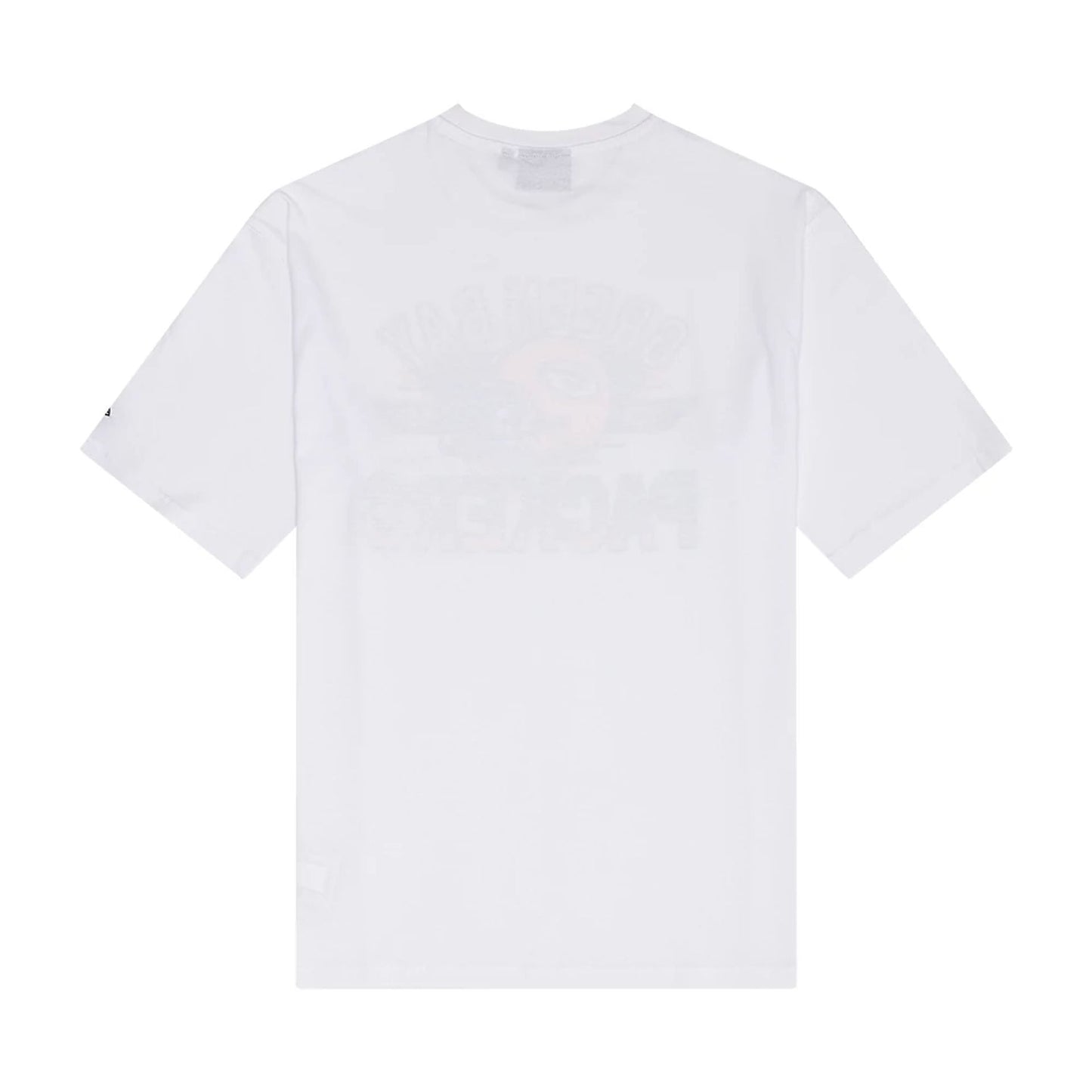 The Male model is wearing Green Bay Packers NFL Helmet Graphic White T-Shirt 2