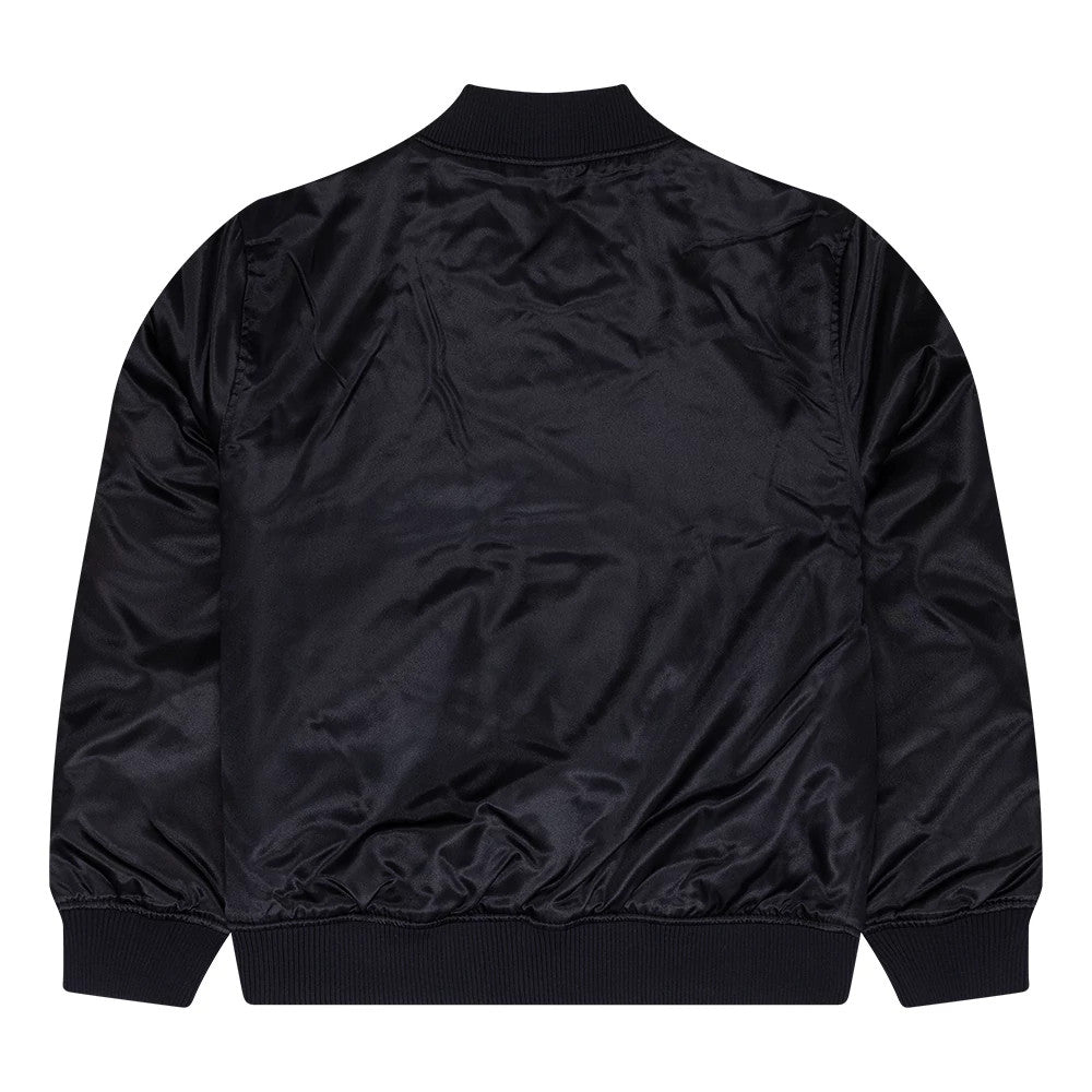 The Male model is wearing New Era Navy Bomber Jacket 2