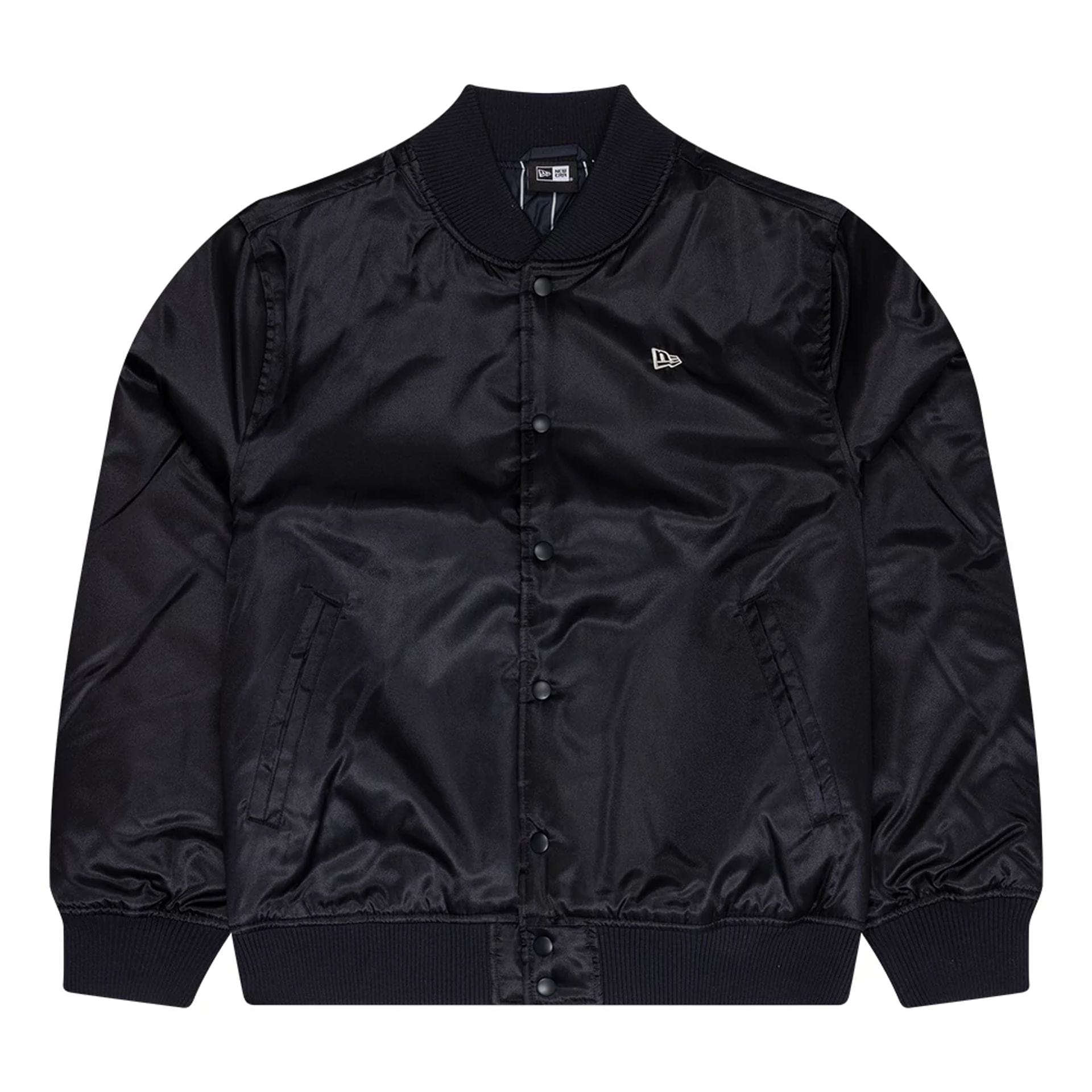 The Male model is wearing New Era Navy Bomber Jacket 1