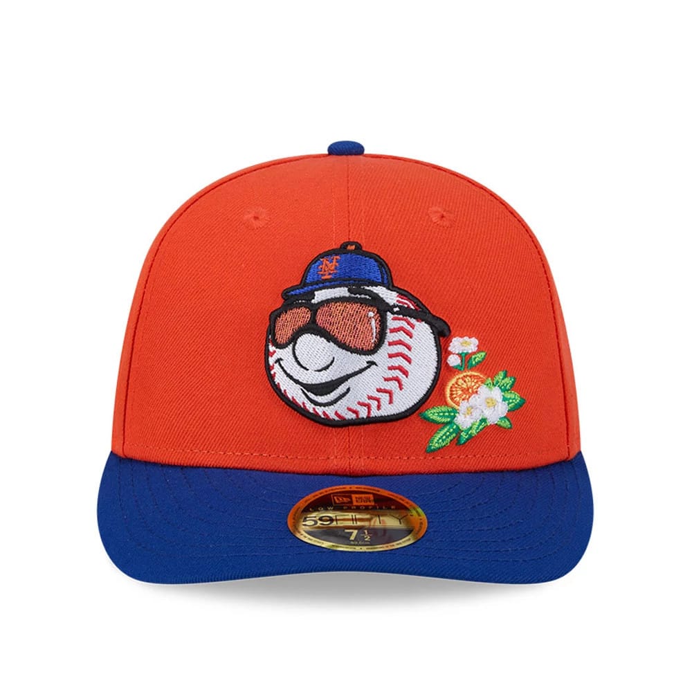 Pictured is this MLB Spring Training 2026 New York Mets Low Profile 59FIFTY Fitted cap in red. 3