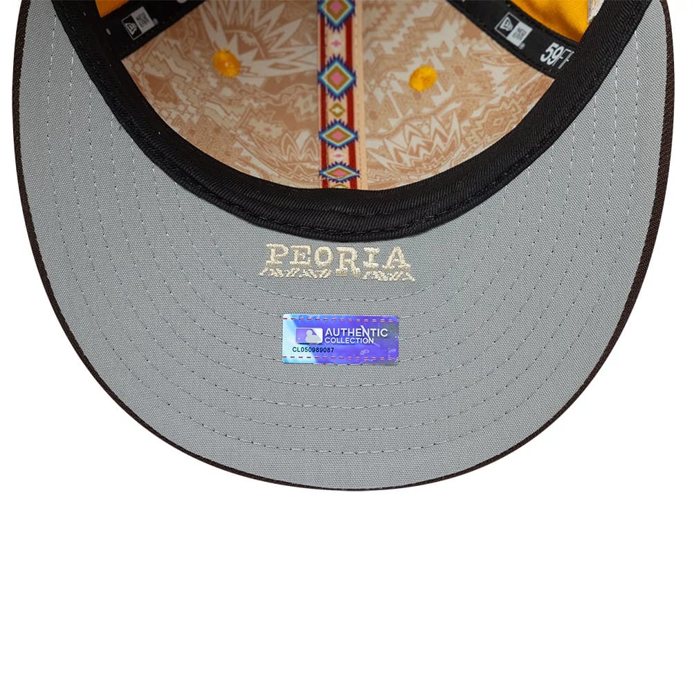 Pictured is this MLB Spring Training 2026 San Diego Padres Low Profile 59FIFTY Fitted cap in yellow. 2
