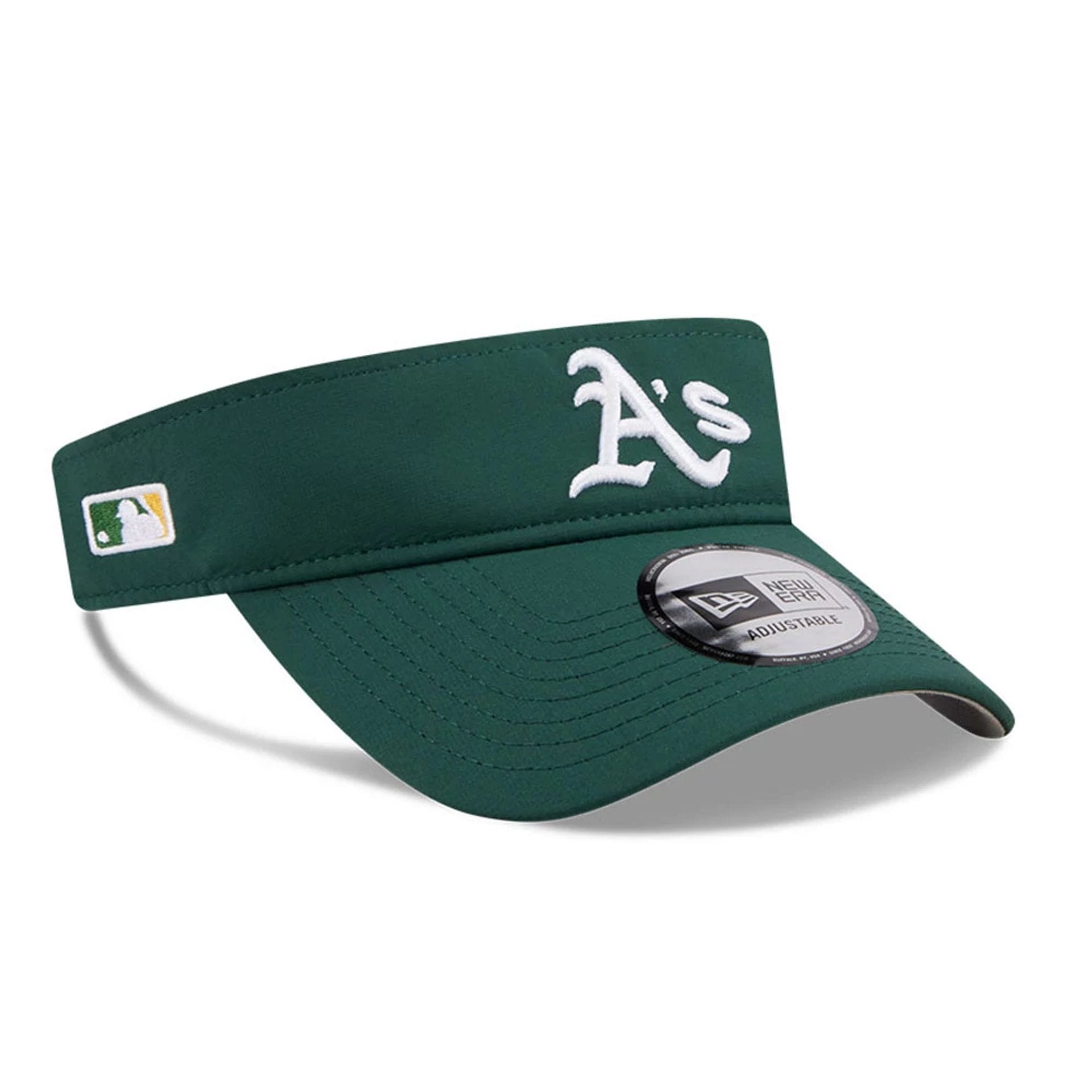 Pictured is this MLB Spring Training 2026 Athletics Visor cap in dark green. 1
