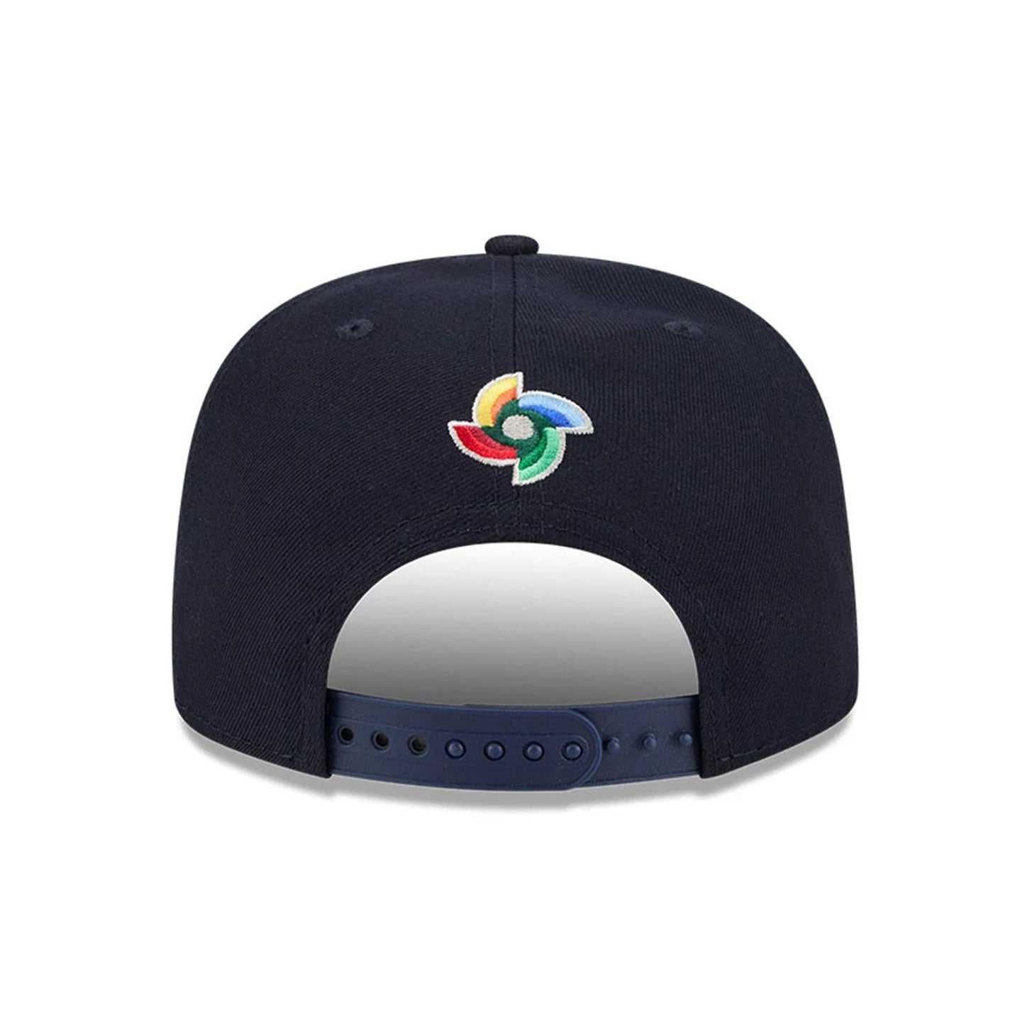 Pictured is this MLB World Baseball Classic 2026 Czechia 9FIFTY A-Frame Snapback cap in navy. 7