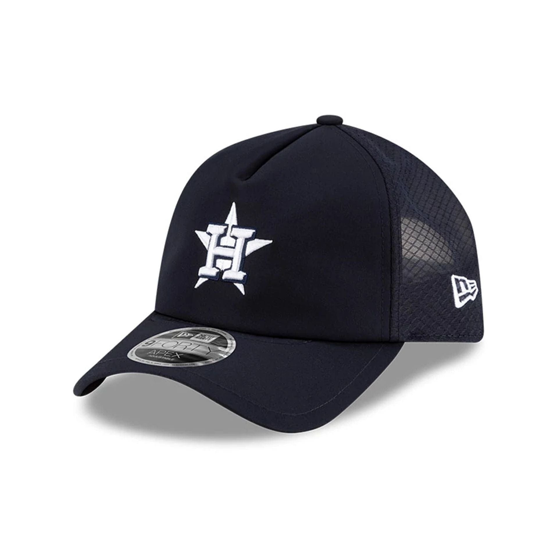 Pictured is this MLB Batting Practice 2026 Houston Astros 9FORTY Apex cap in navy. 1