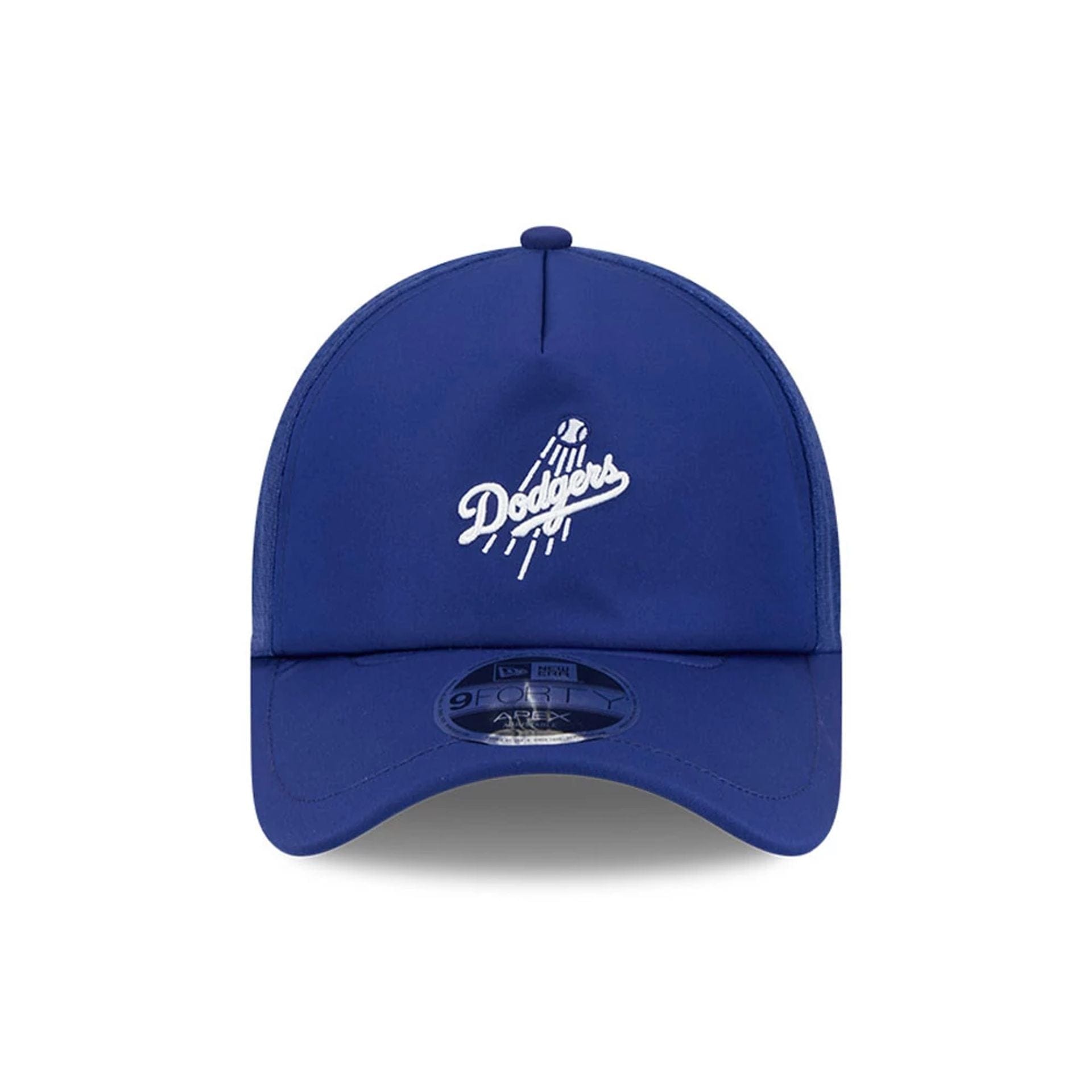 Pictured is this MLB Batting Practice 2026 LA Dodgers 9FORTY Apex cap in dark blue. 2