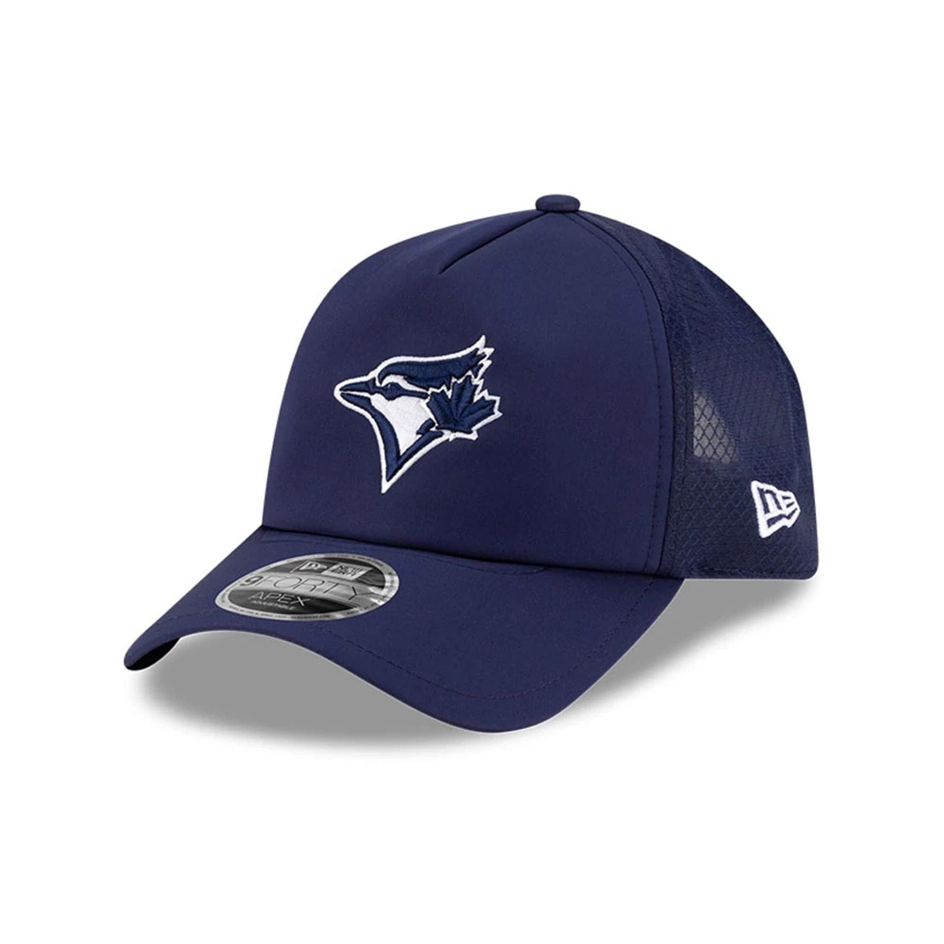 Pictured is this MLB Batting Practice 2026 Toronto Blue Jays 9FORTY Apex cap in blue. 1