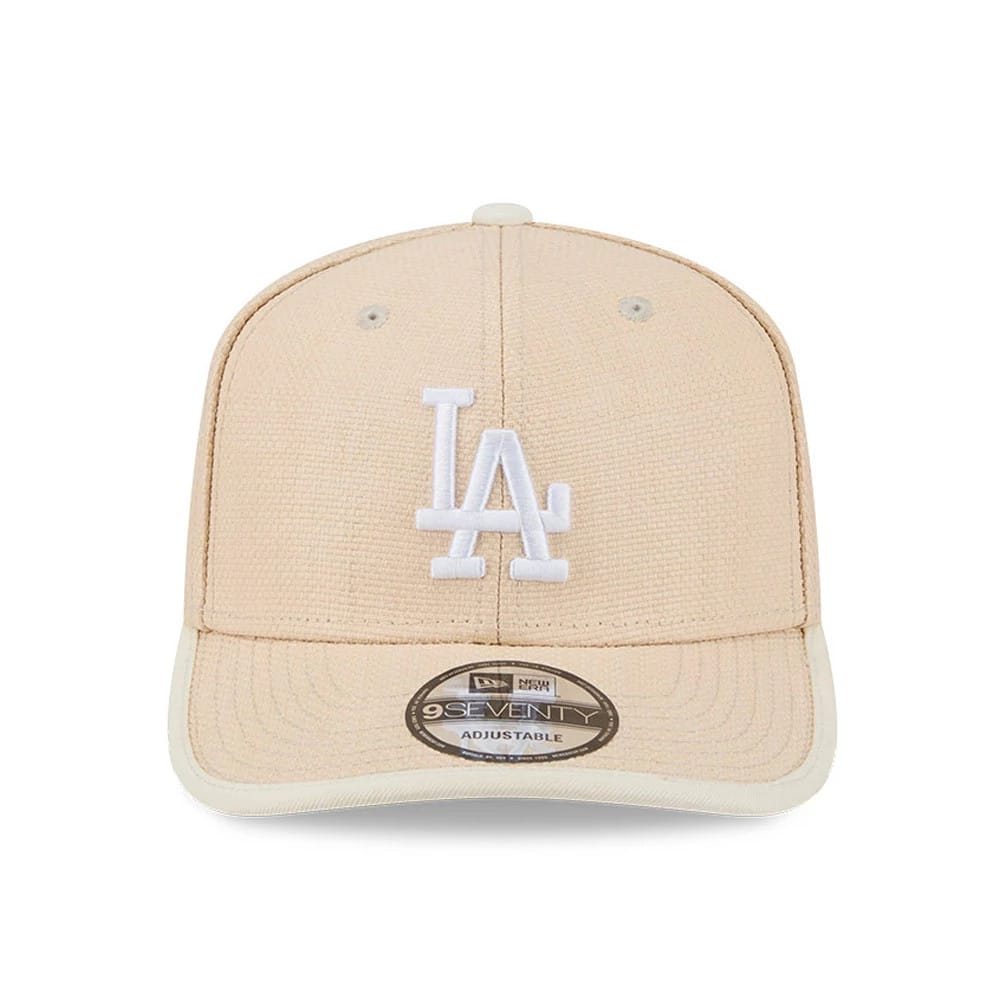 Pictured is this MLB Wicker LA Dodgers 9SEVENTY Stretch Snap cap in Cream. 3