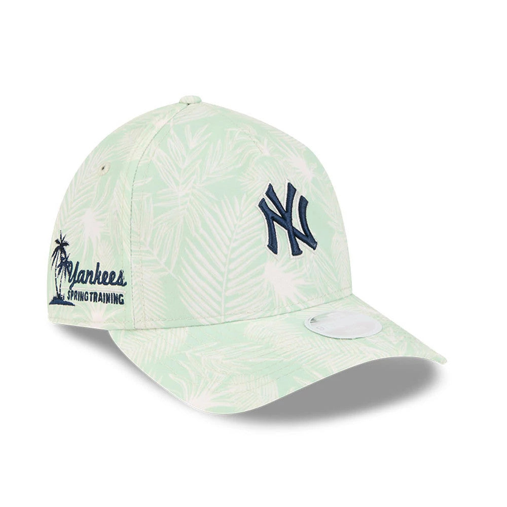 Pictured is this Womens MLB Pastel New York Yankees 9TWENTY A-Frame cap in green. 1