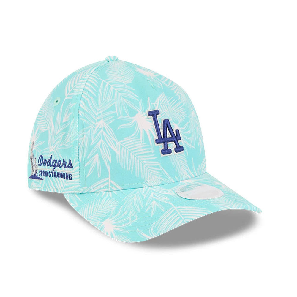 Pictured is this Womens MLB Pastel LA Dodgers 9TWENTY A-Frame cap in turquoise. 1
