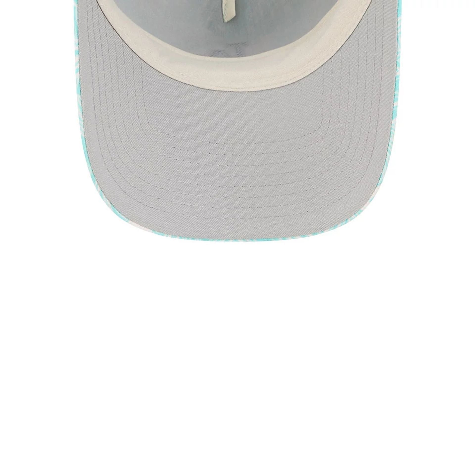 Pictured is this Womens MLB Pastel LA Dodgers 9TWENTY A-Frame cap in turquoise. 2
