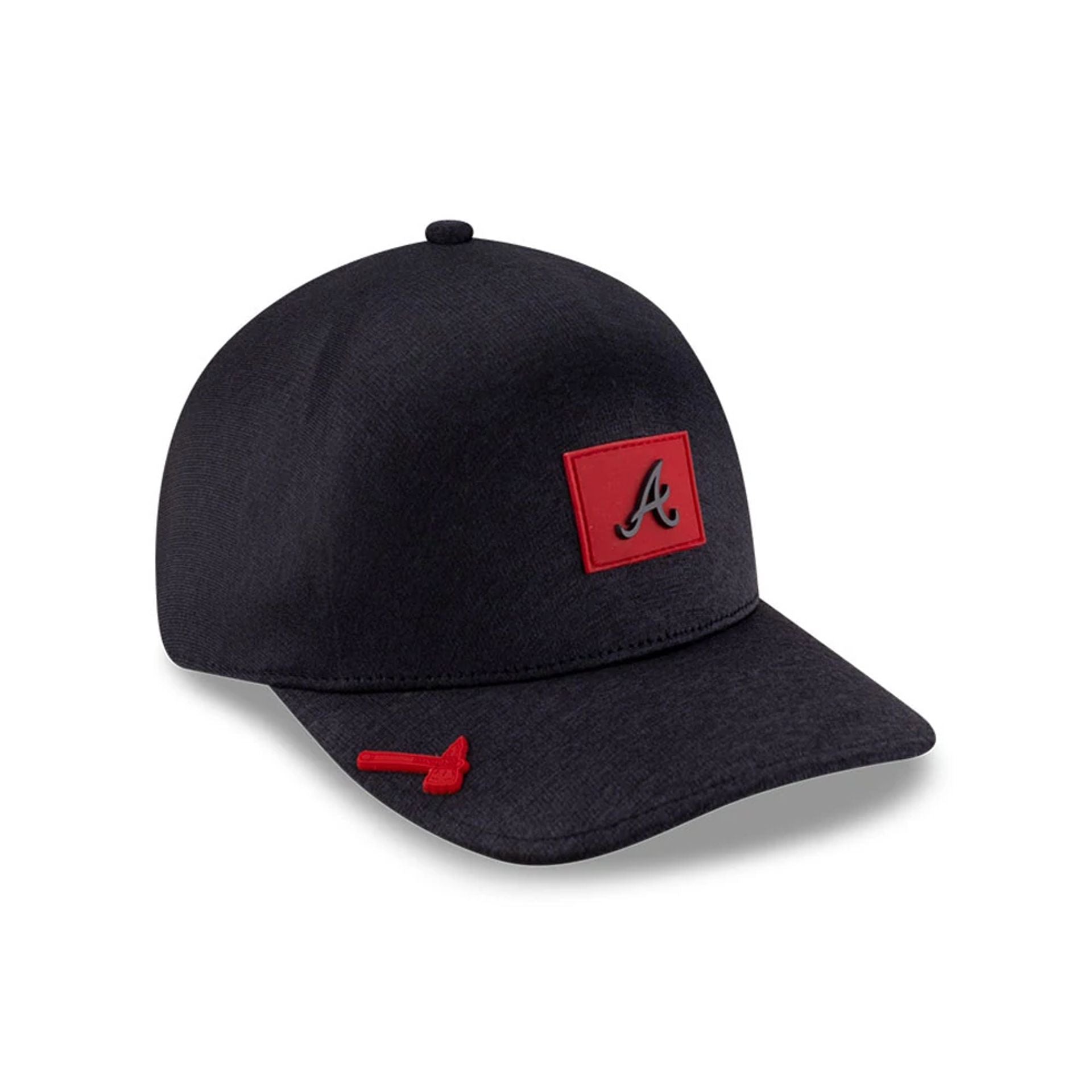 Pictured is this MLB Clubhouse Atlanta Braves 39THIRTY Infinity Stretch Fit cap in navy. 1