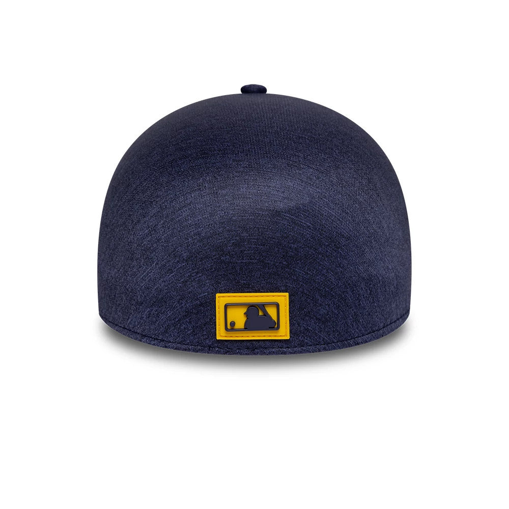 Pictured is this MLB Clubhouse Milwaukee Brewers 39THIRTY Infinity Stretch Fit cap in navy. 4