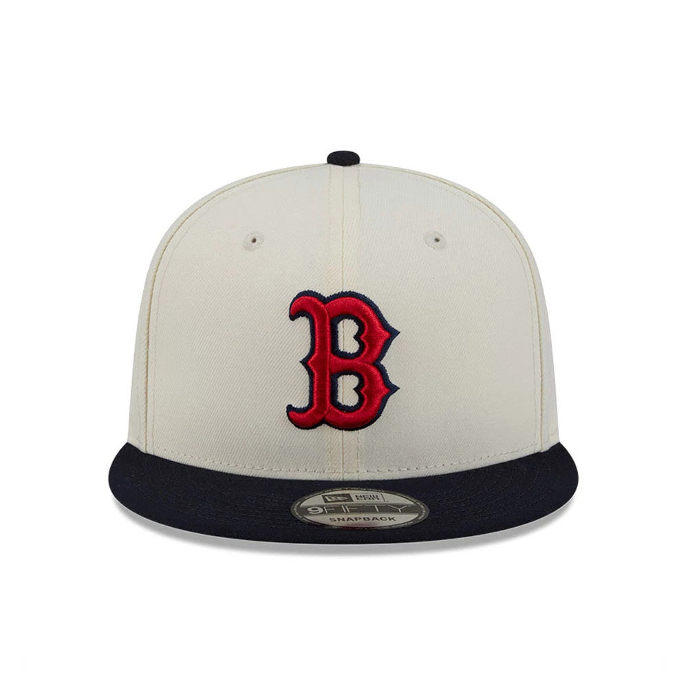 Pictured is this MLB Localized Boston Red Sox 9FIFTY Snapback cap in white. 3