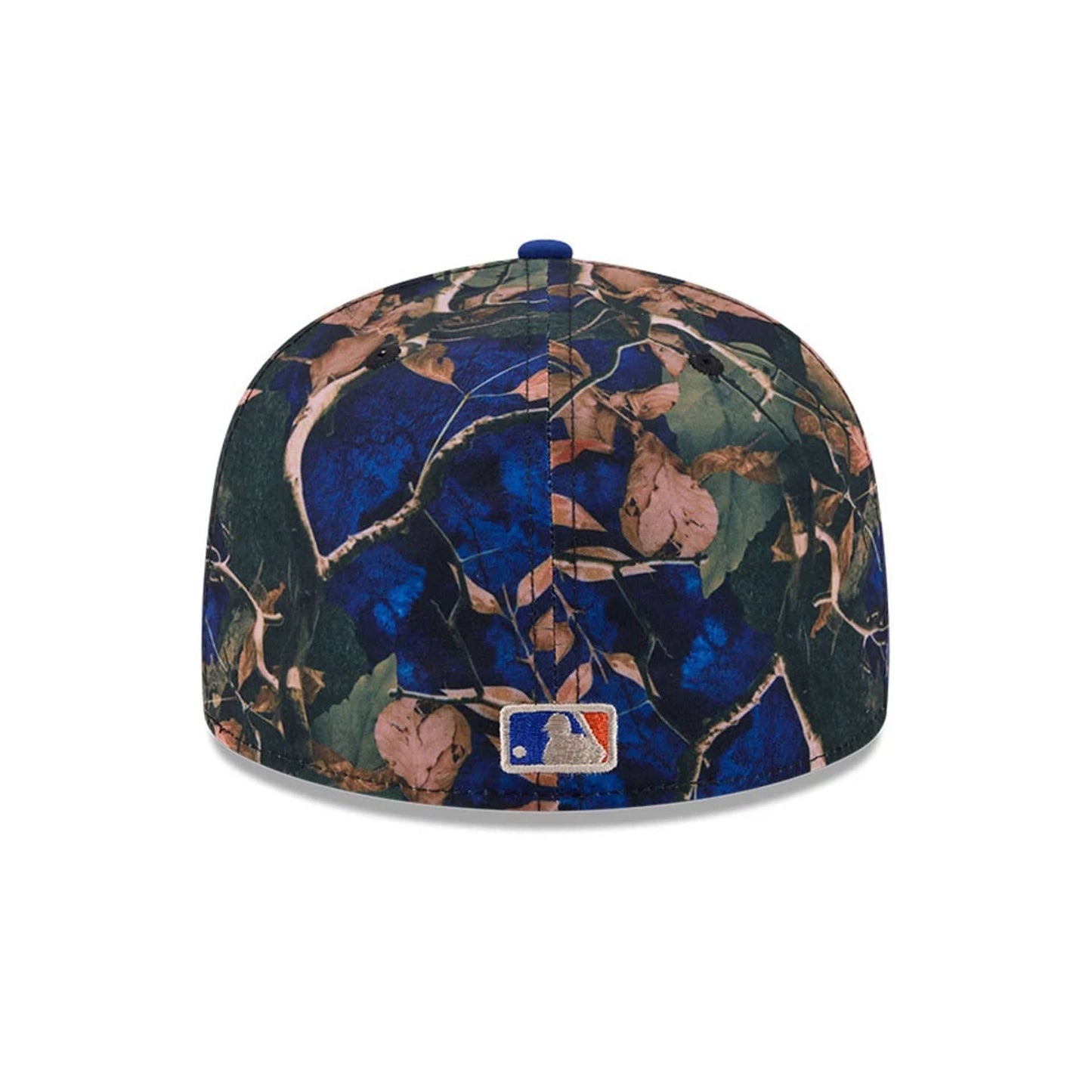 Pictured is this MLB Leaves New York Mets 59FIFTY Fitted cap in blue. 7