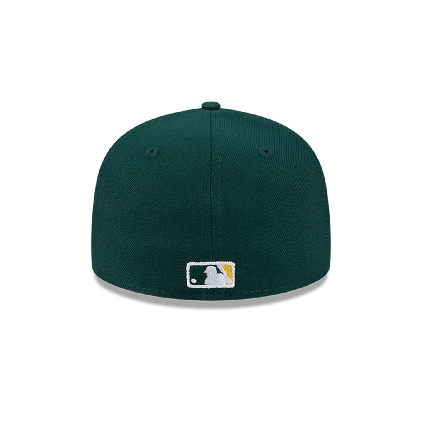 Pictured is this MLB Hidden Hit Athletics 59FIFTY Fitted cap in dark green. 7