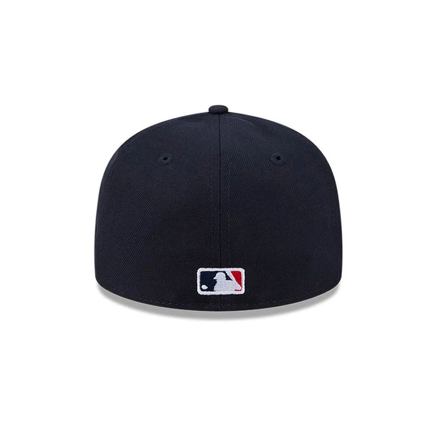 Pictured is this MLB Hidden Hit Atlanta Braves 59FIFTY Fitted cap in navy. 7