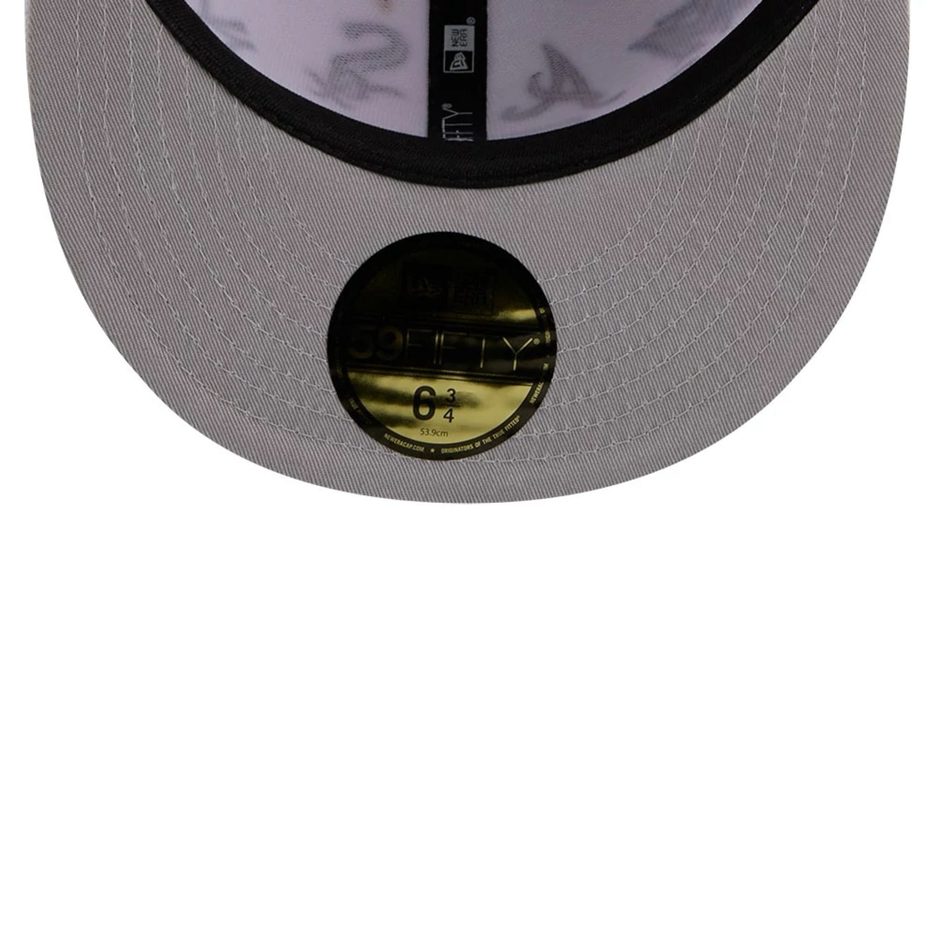 Pictured is this MLB All Over 59FIFTY Fitted cap in white. 2