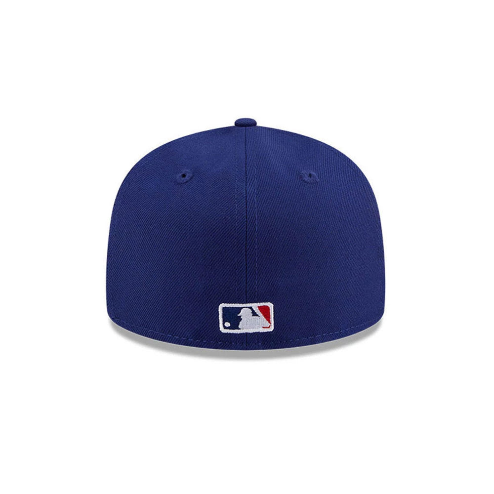 Pictured is this MLB Hidden Hit LA Dodgers Cooperstown 59FIFTY Fitted cap in dark blue. 7