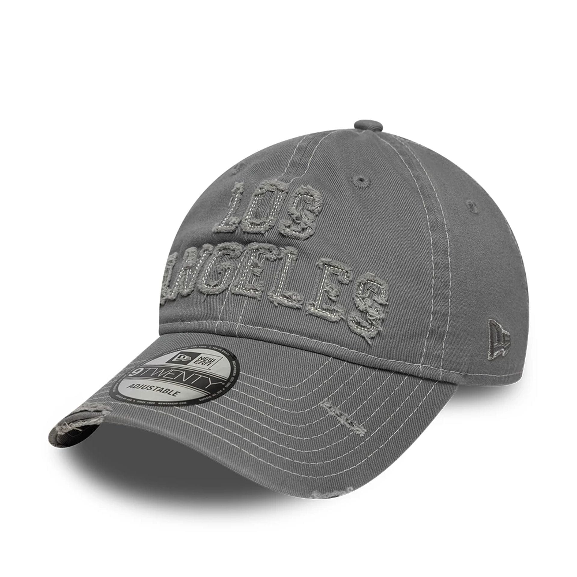 This is a New Era Los Angeles Washed Grey 9TWENTY Adjustable Cap 1