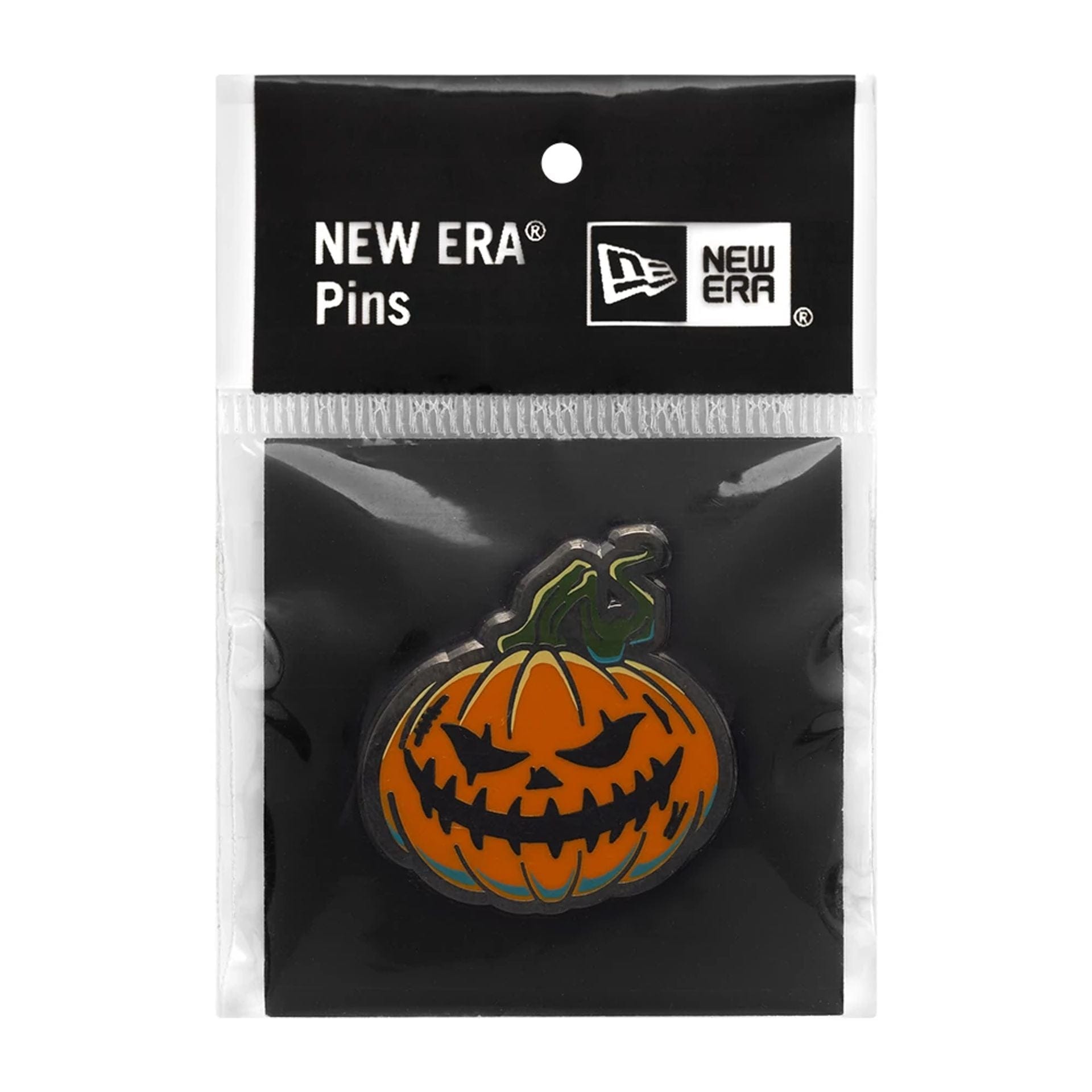 This is a New Era Pumpkin Orange Pin Badge 2