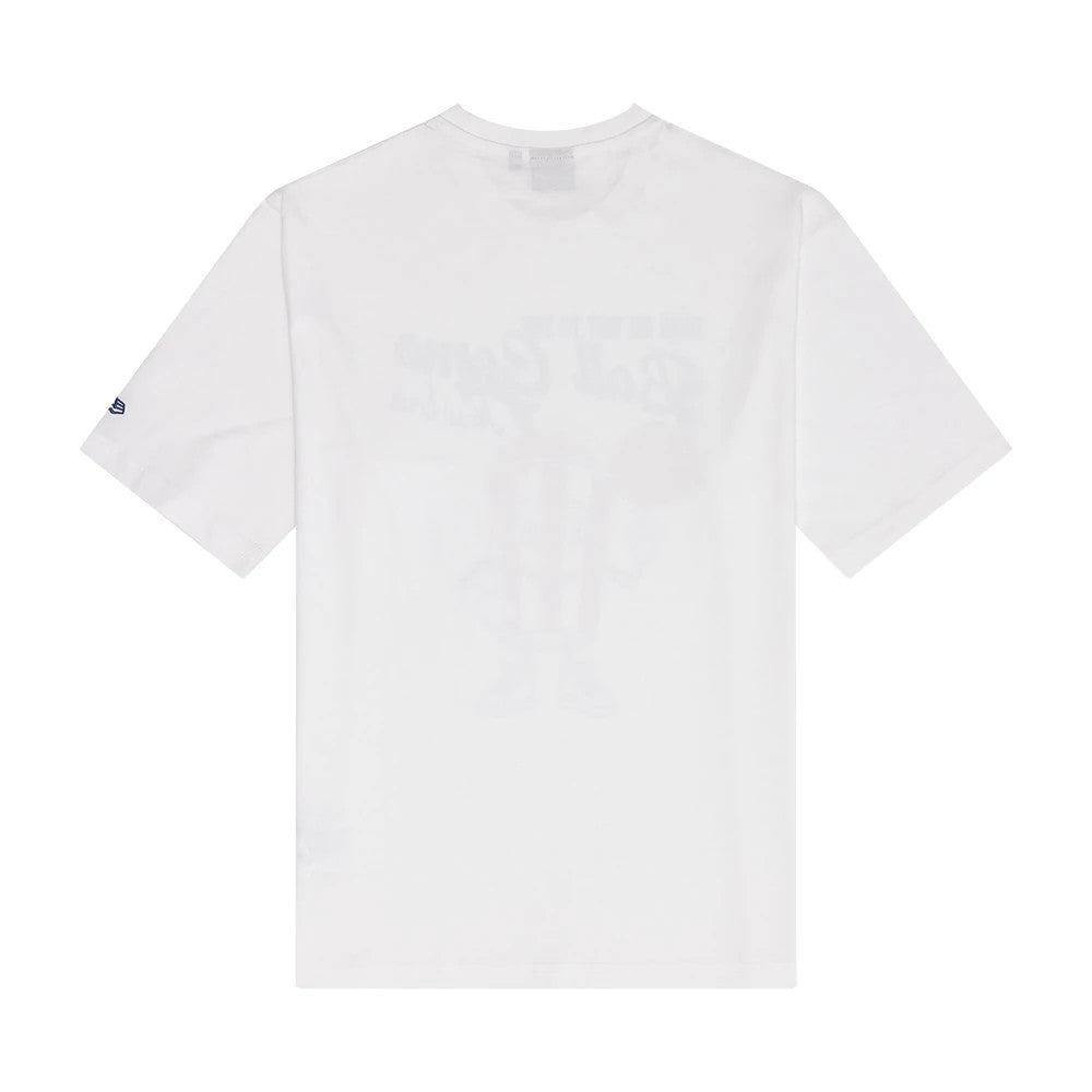 The Male model is wearing New Era Soda Graphic White Oversized T-Shirt 2