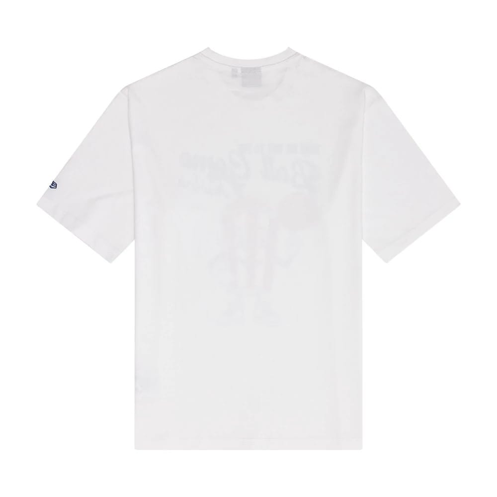 The Male model is wearing New Era Soda Graphic White Oversized T-Shirt 2