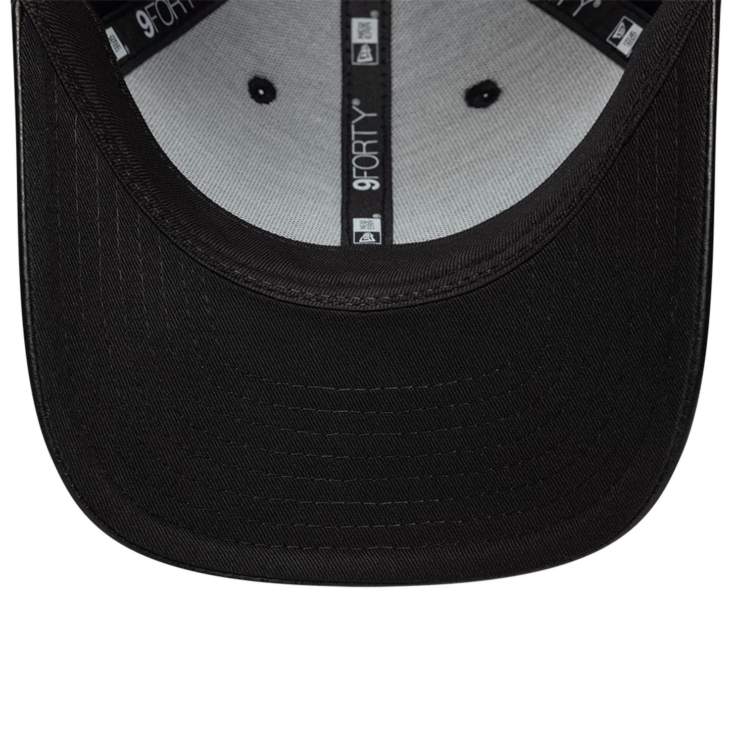 This is a New Era PU Black 9FORTY M-Crown Adjustable Cap 7