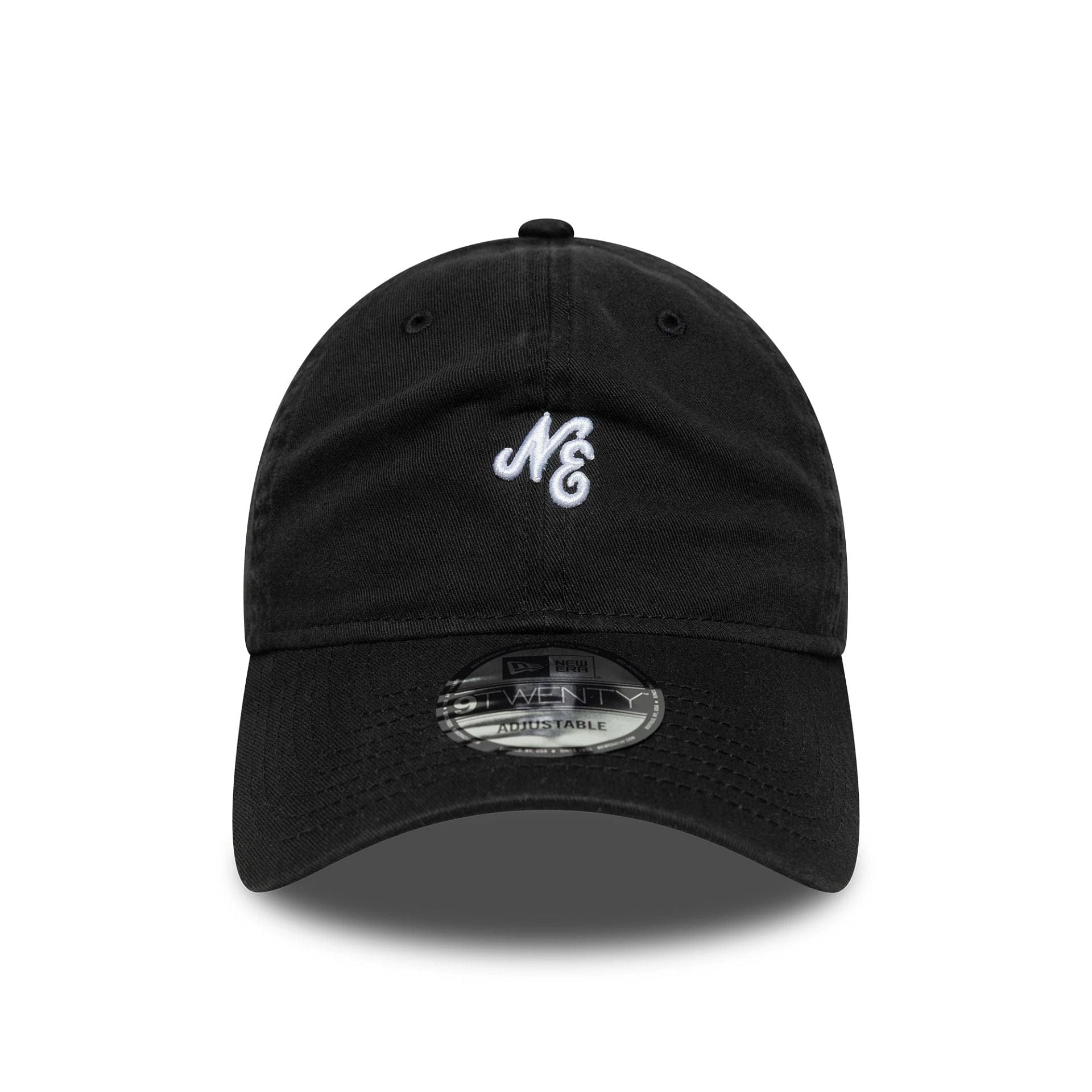 This is a New Era Washed Mini Logo Black 9TWENTY Adjustable Cap 2