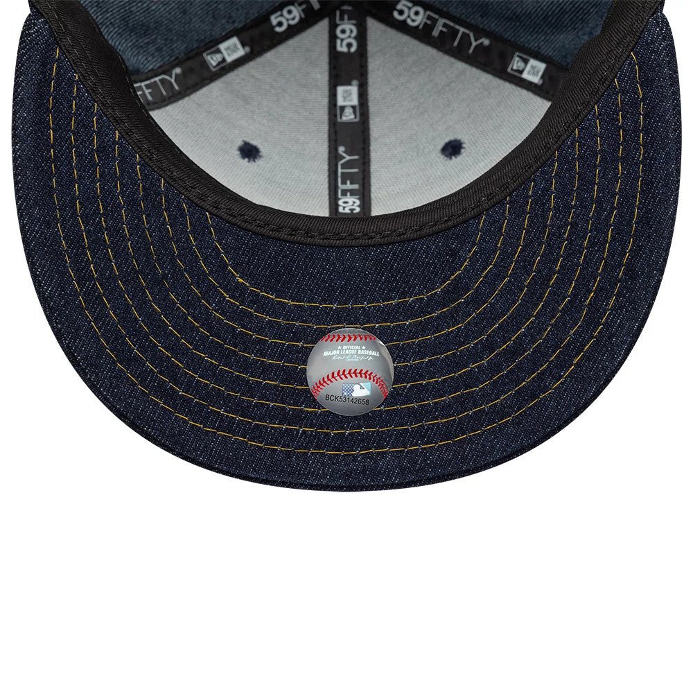This is a New York Yankees MLB Denim Blue 59FIFTY Fitted Cap 7