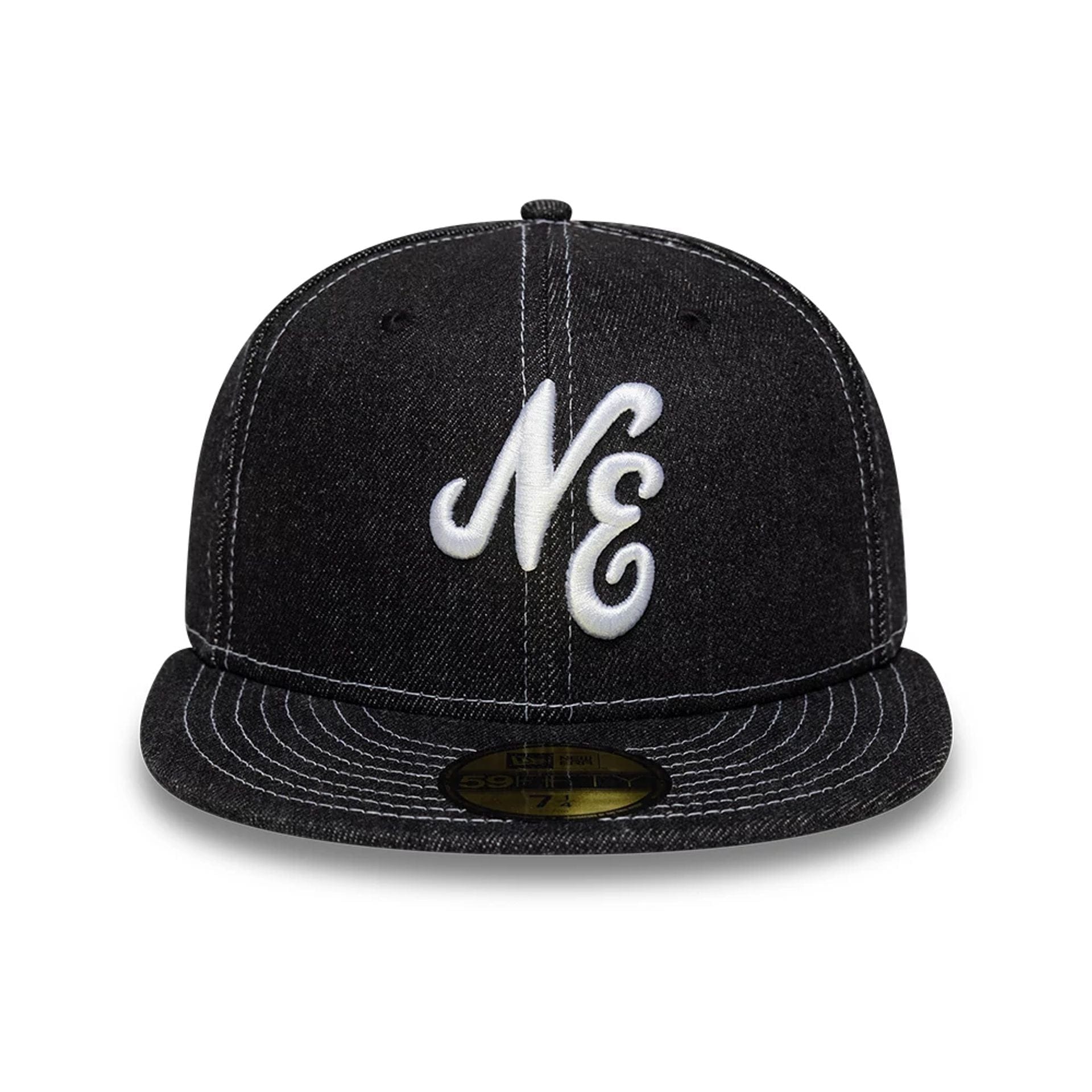 This is a New Era Denim Black 59FIFTY Fitted Cap 2