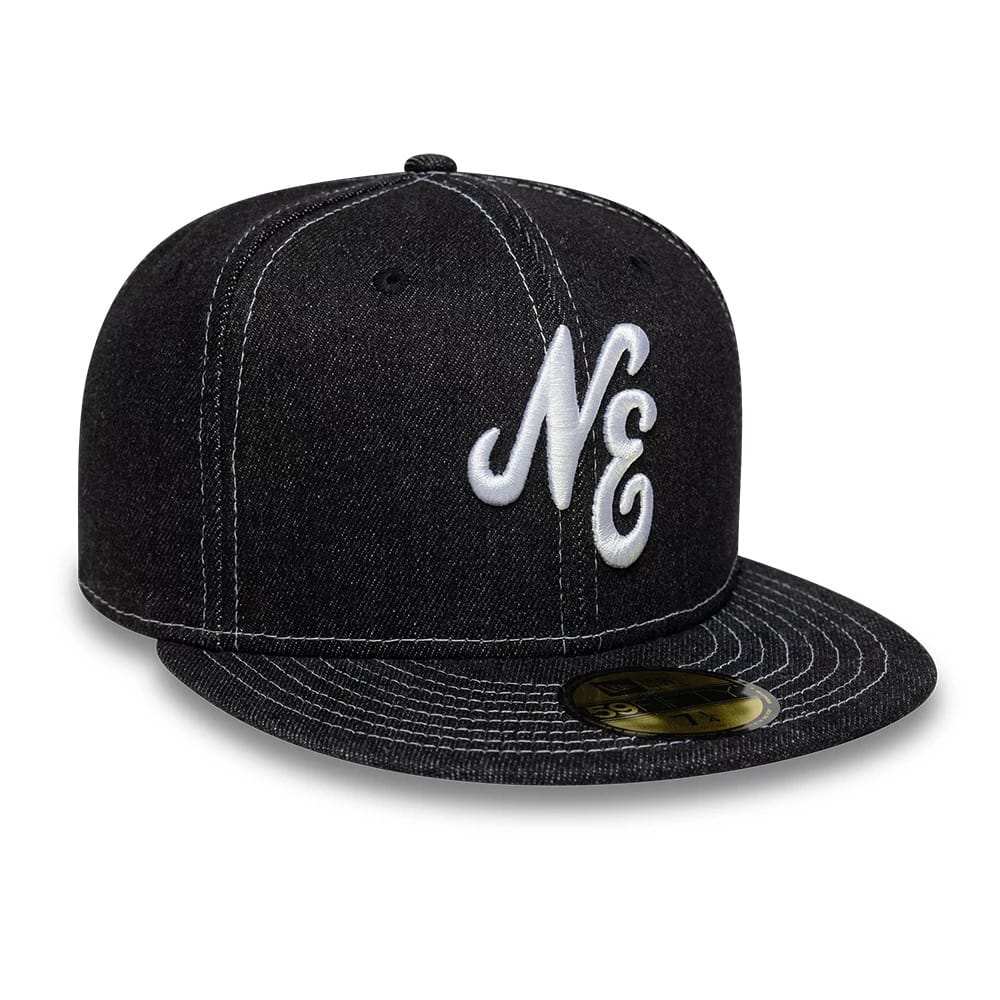 This is a New Era Denim Black 59FIFTY Fitted Cap 3