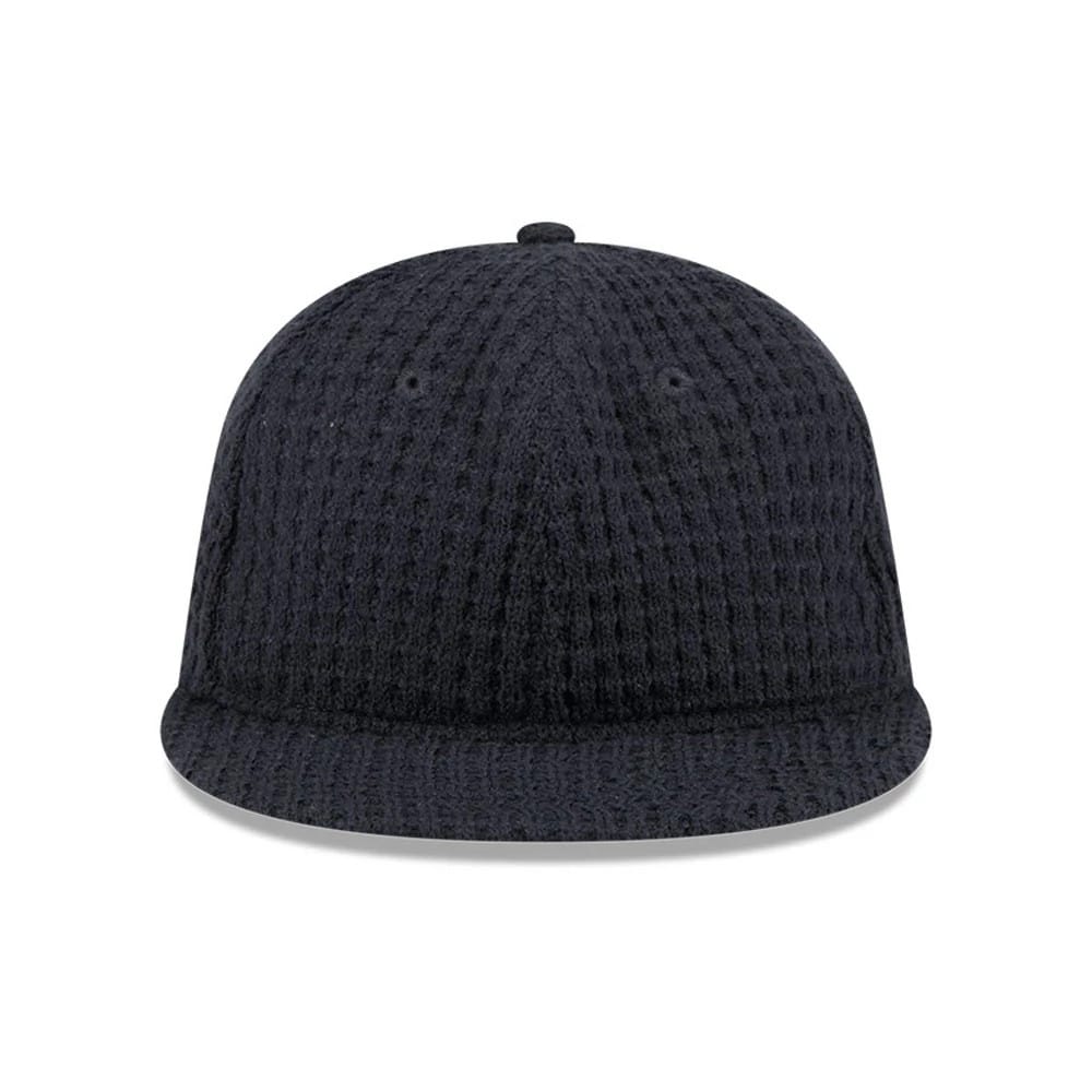 This is a New Era Waffle Knit Navy Retro Crown 9FIFTY Adjustable Cap 3