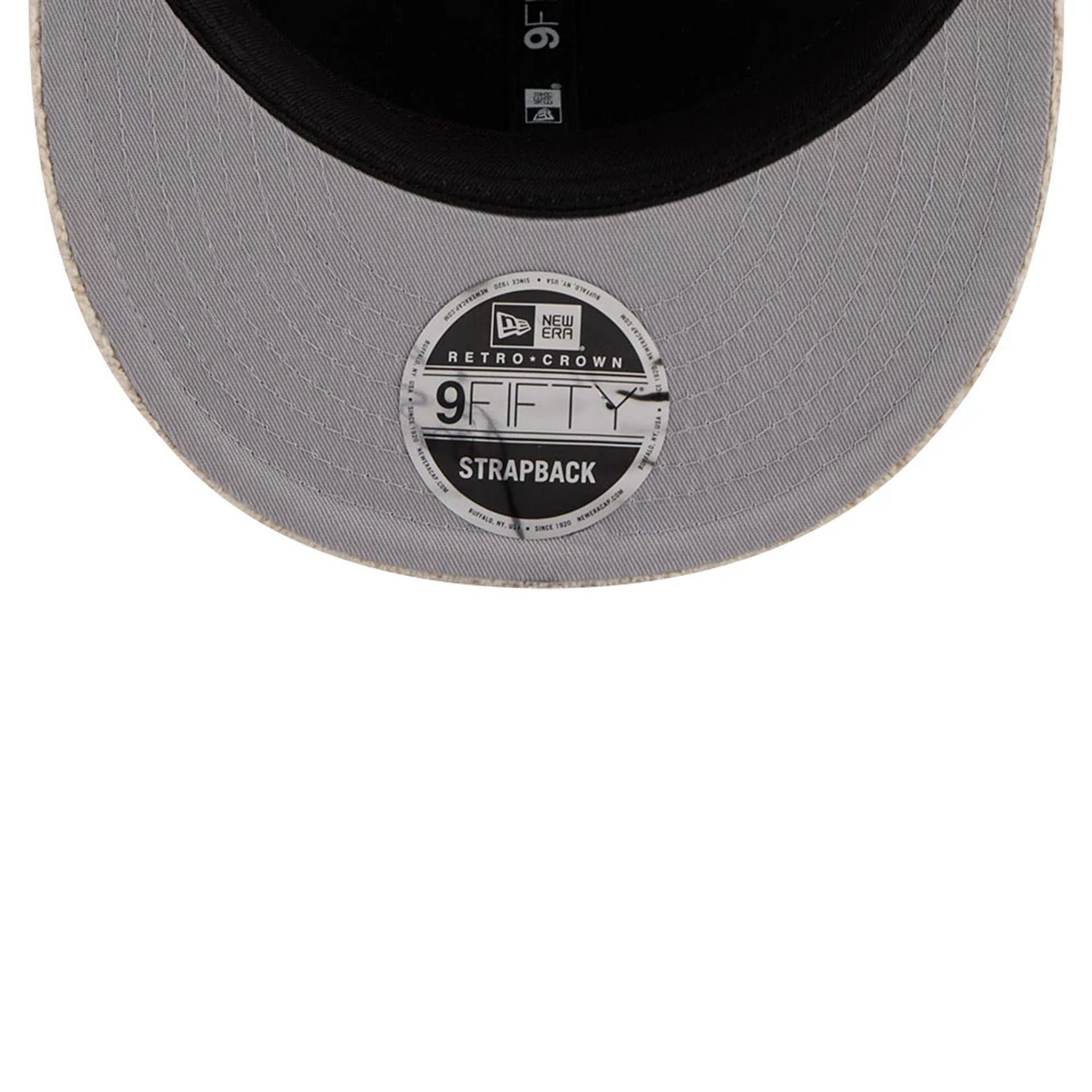 This is a New Era Waffle Knit Light Beige Retro Crown 9FIFTY Adjustable Cap 2