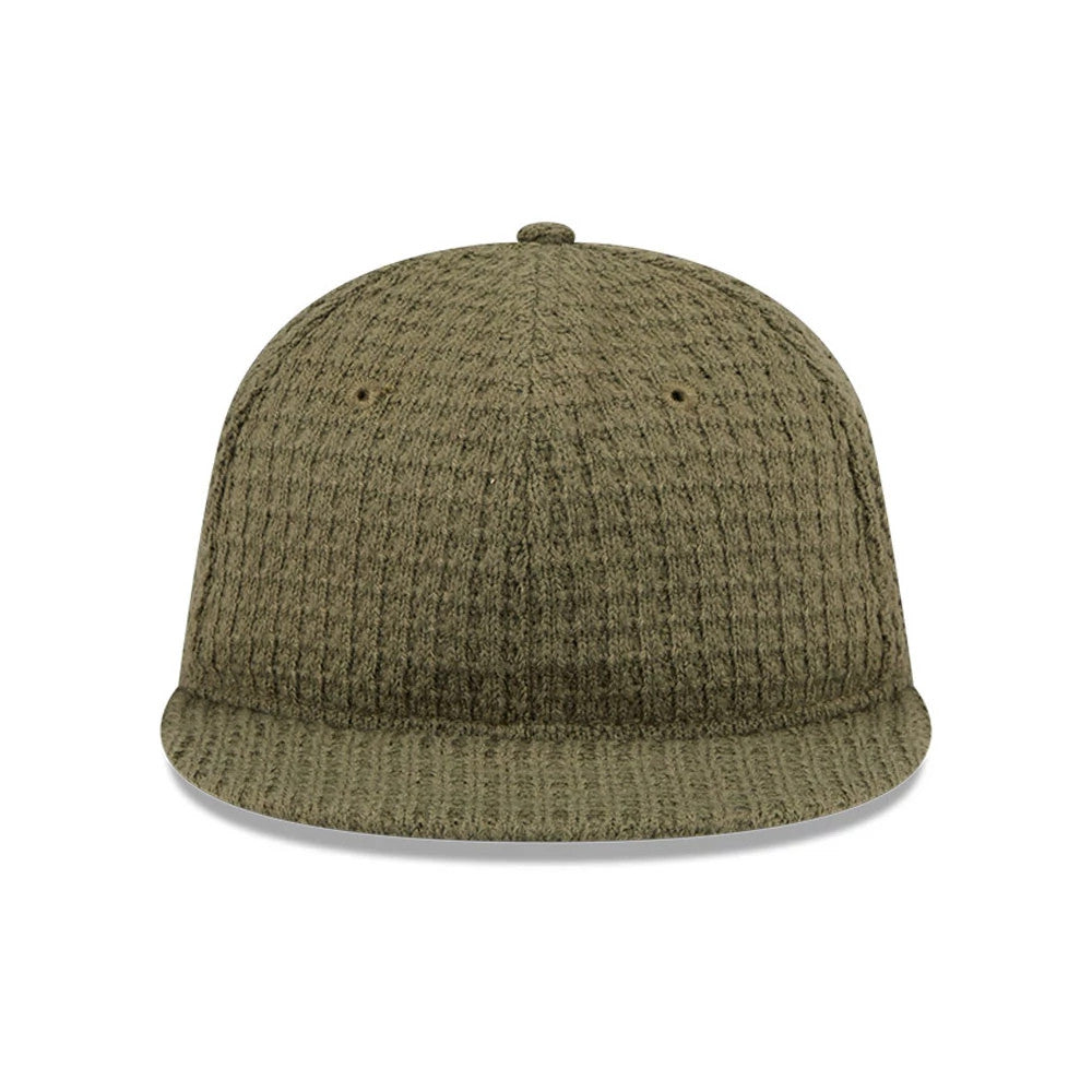 This is a New Era Waffle Knit Green Retro Crown 9FIFTY Adjustable Cap 3