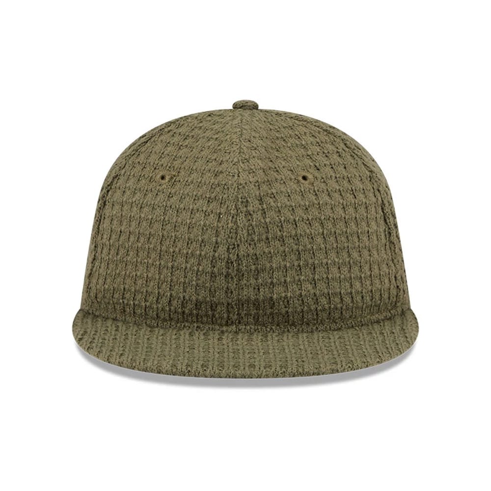 This is a New Era Waffle Knit Green Retro Crown 9FIFTY Adjustable Cap 3