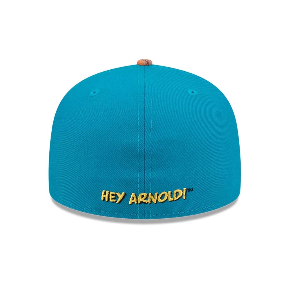 Pictured is this Letterman Hey Arnold 59FIFTY Fitted cap in turquoise. 4