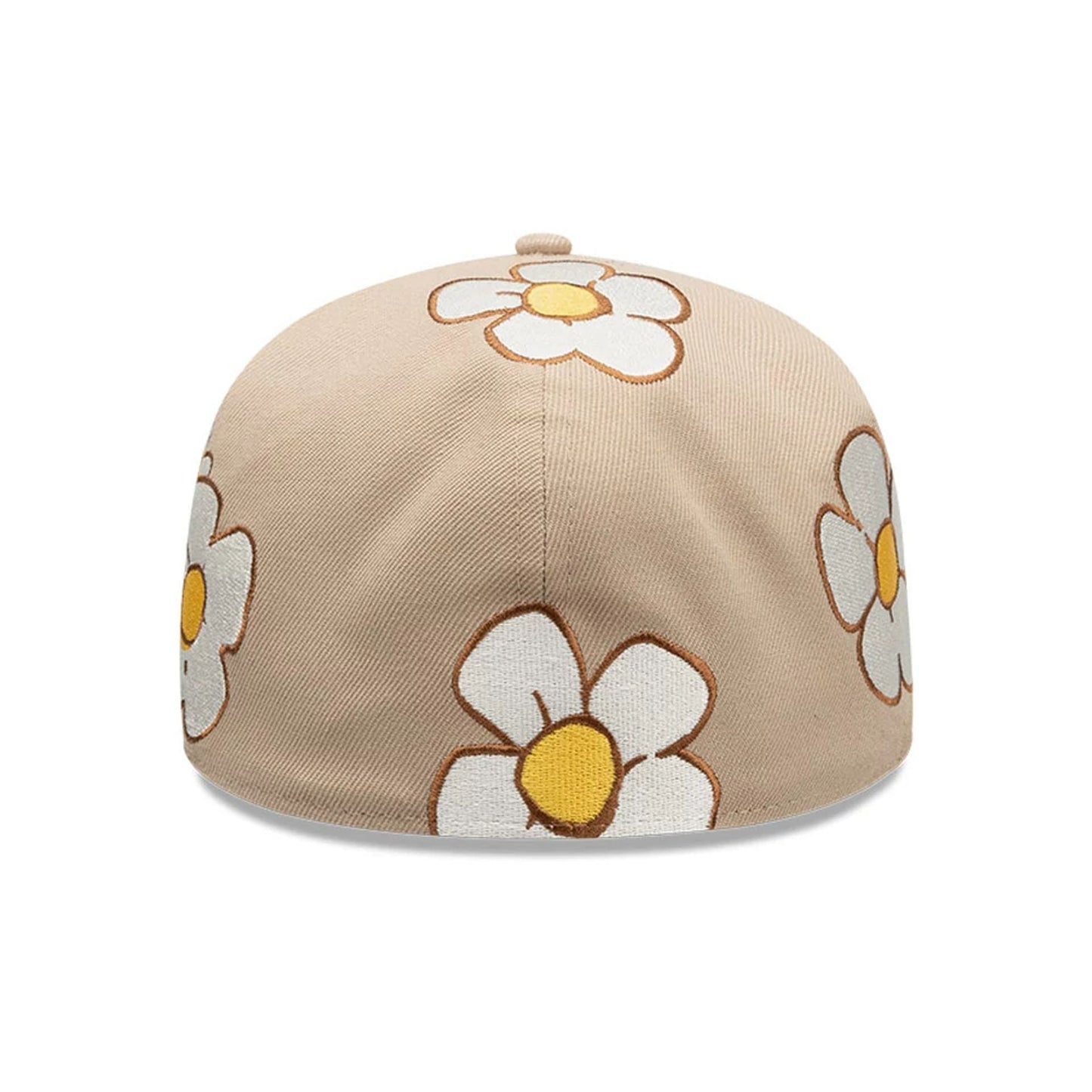 This is a New Era x Rodrigo Roji Flowers Light Beige 59FIFTY Fitted Cap 6